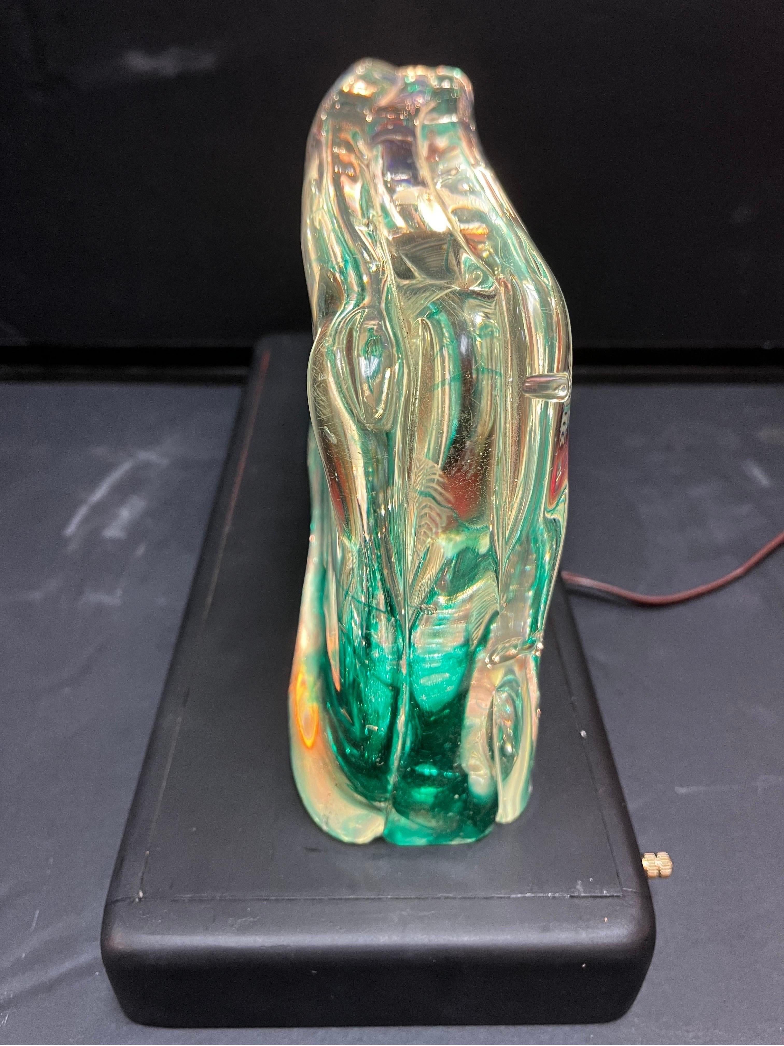 Mid-Century Murano Glass Aquarium Sculpture Light Style of Barbini for Cenedese 8