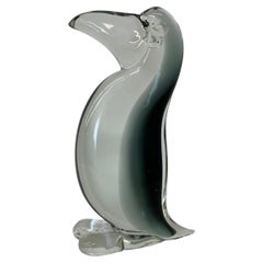 Pájaro de cristal de murano de mediados de siglo, años 70