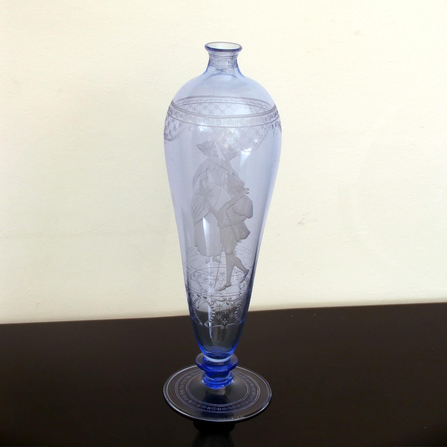 Midcentury Murano Glass Bottle by Guido Balsamo Stella for S.A.L.I.R 2