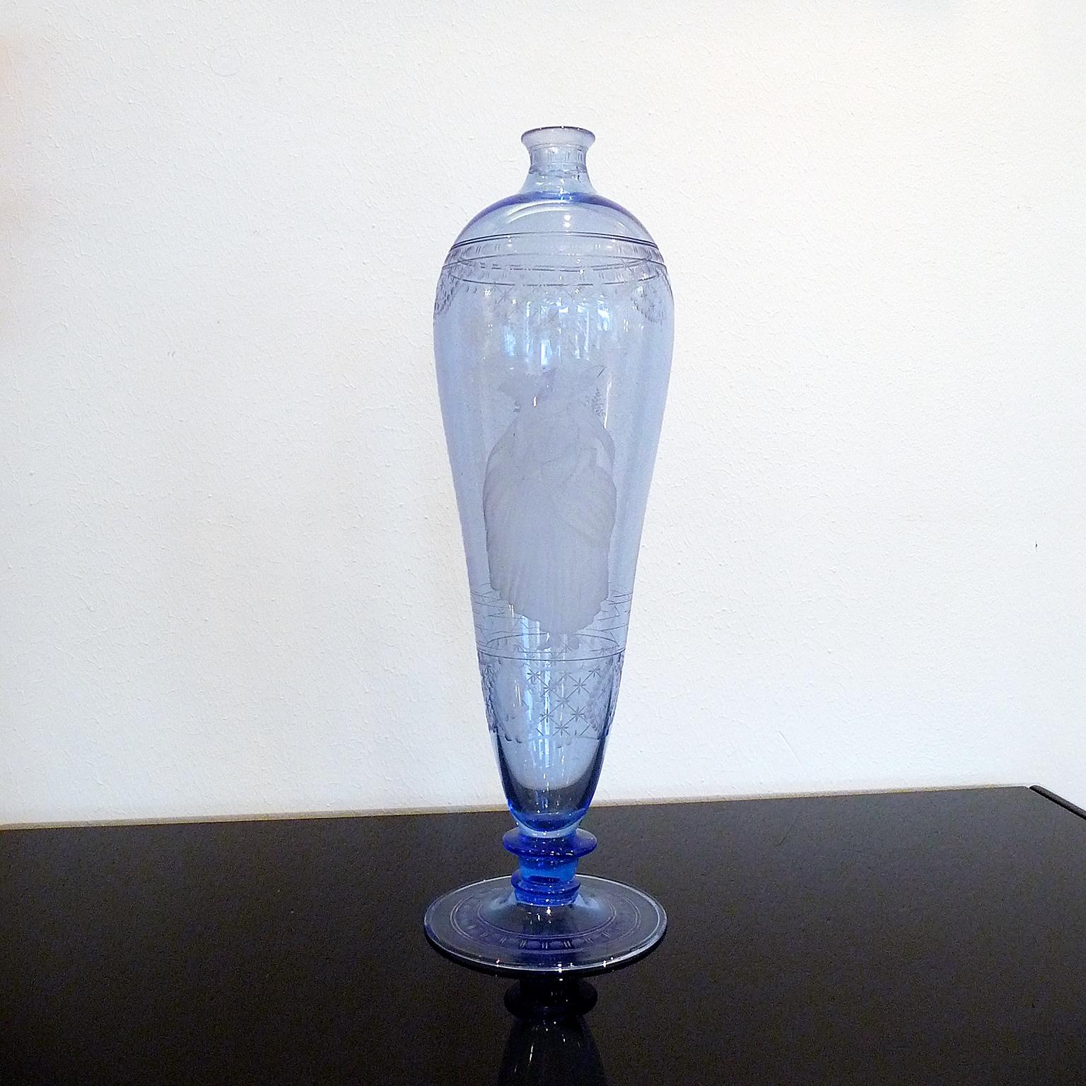 Midcentury Murano Glass Bottle by Guido Balsamo Stella for S.A.L.I.R (Mitte des 20. Jahrhunderts)