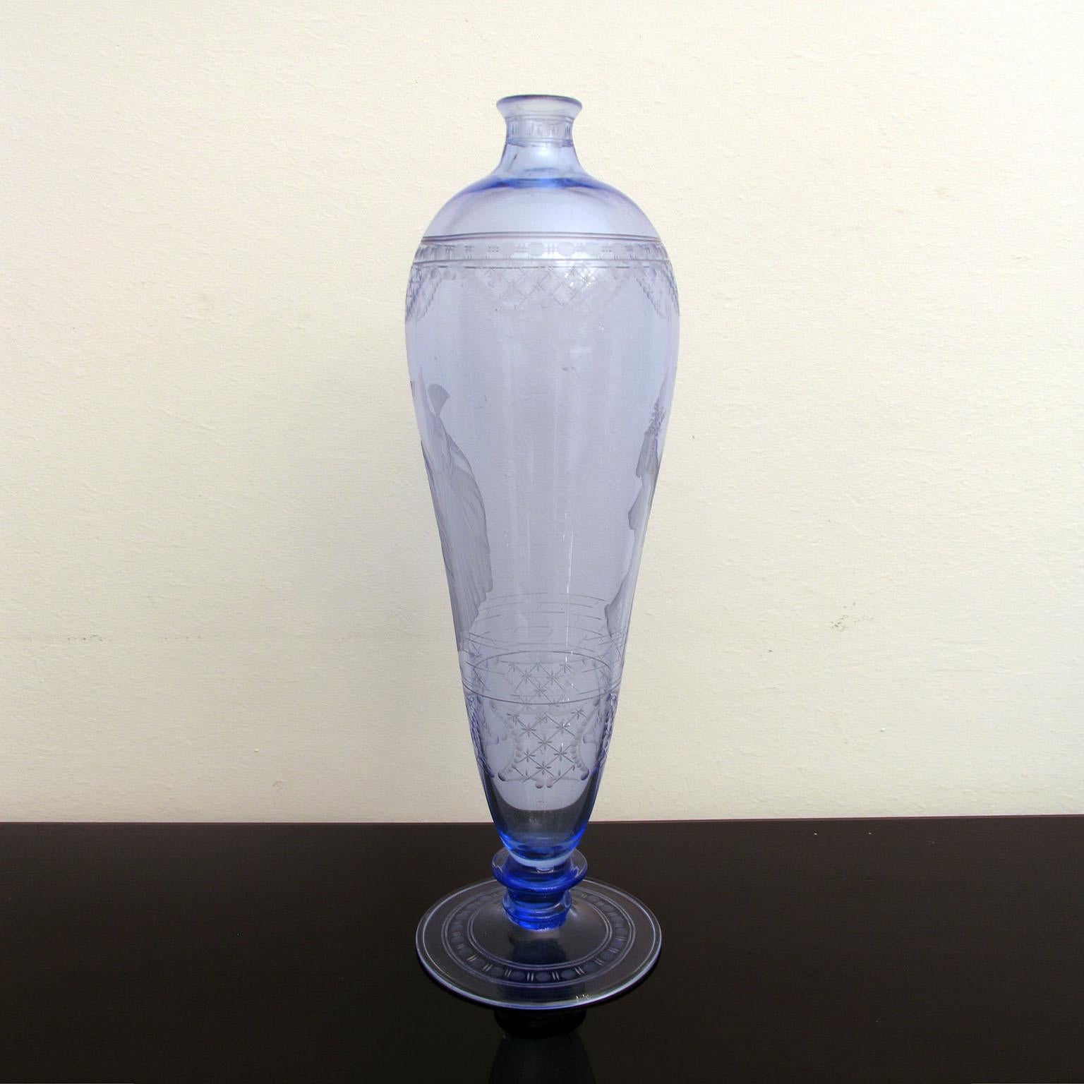 Midcentury Murano Glass Bottle by Guido Balsamo Stella for S.A.L.I.R 1