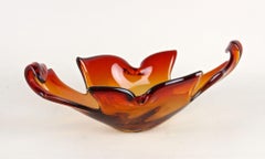 Mid-Century Murano Glass Bowl - Amber/Orange/Red Tones, Italy, circa 1960