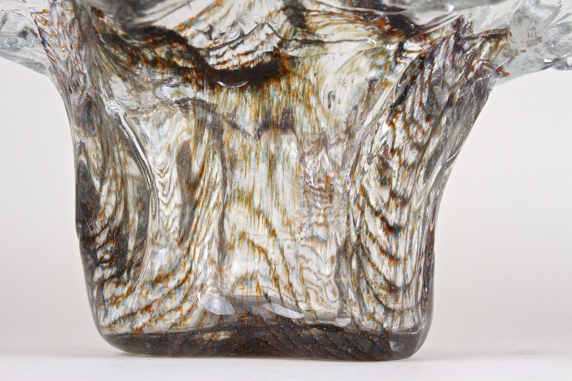 Mid Century Murano Glass Bowl/ Glass Sculpture, Italy ca. 1950 For Sale 5