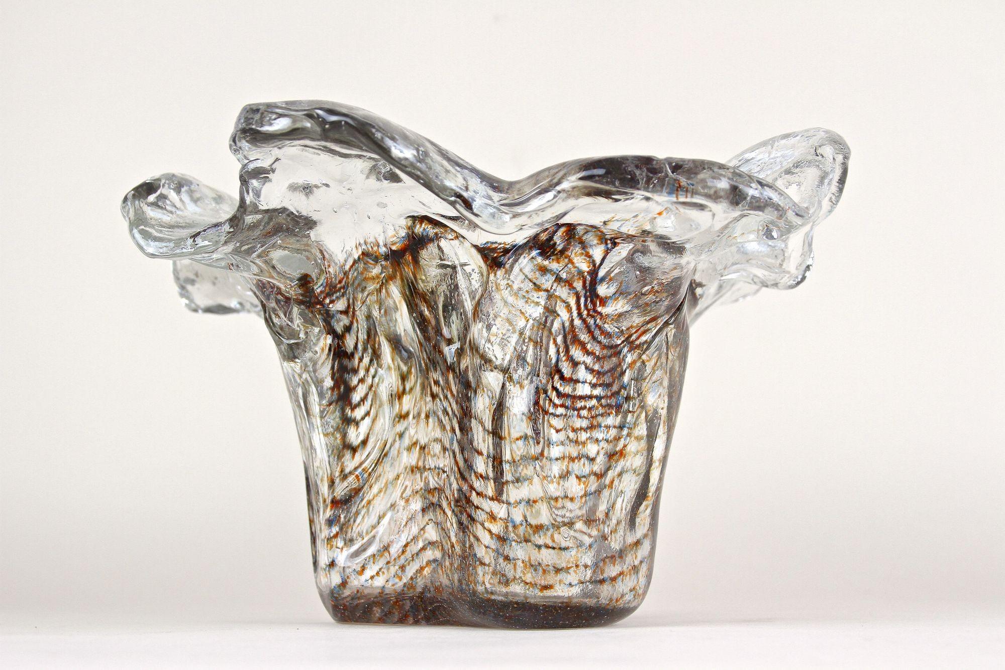 Mid Century Murano Glass Bowl/ Glass Sculpture, Italy ca. 1950 For Sale 10
