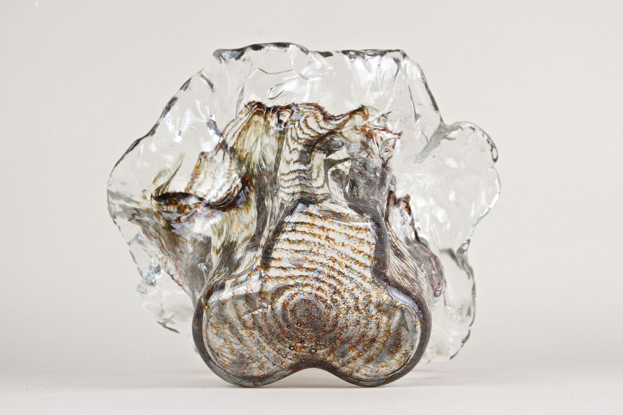 Mid Century Murano Glass Bowl/ Glass Sculpture, Italy ca. 1950 For Sale 11