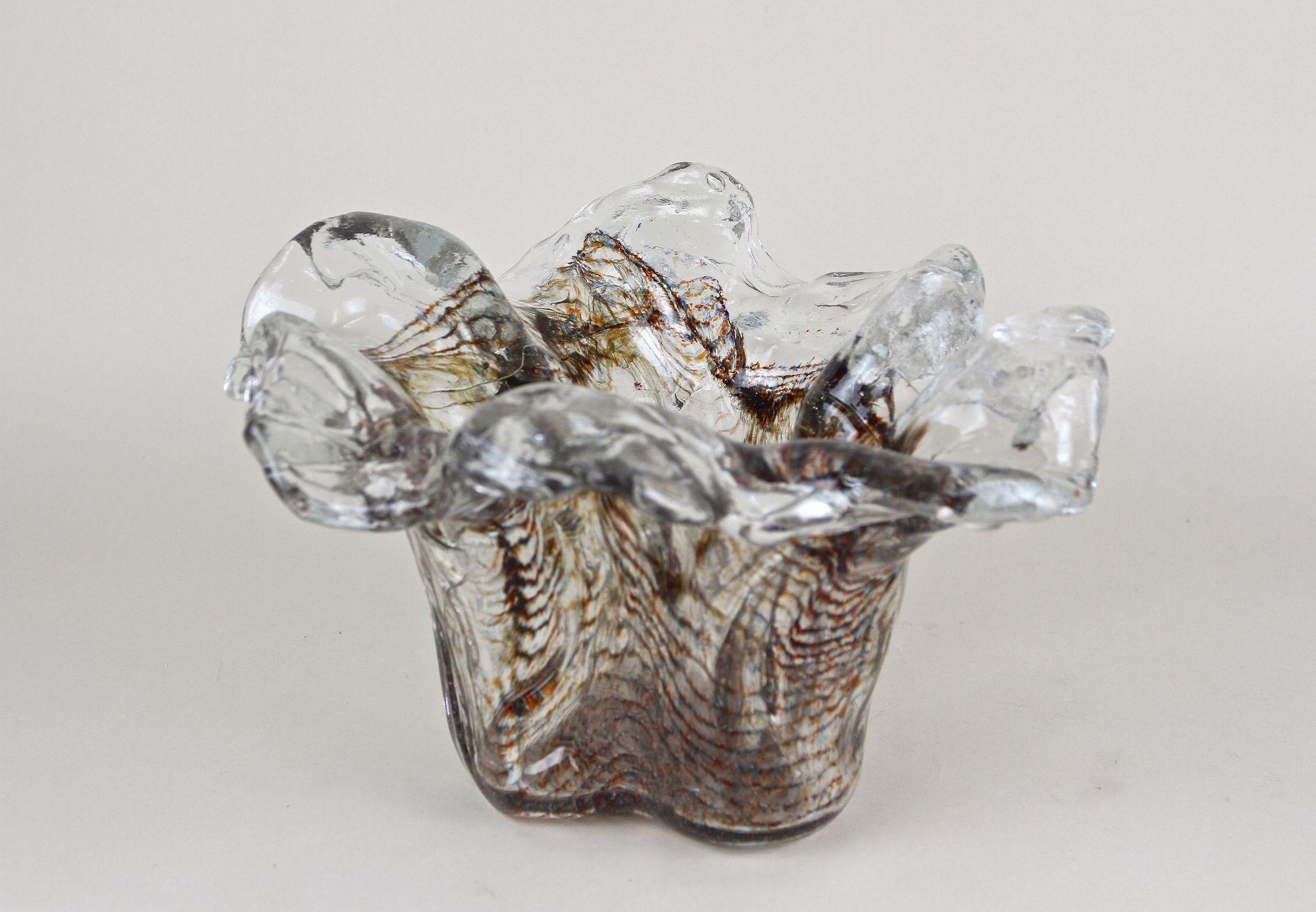 Mid Century Murano Glass Bowl/ Glass Sculpture, Italy ca. 1950 For Sale 12