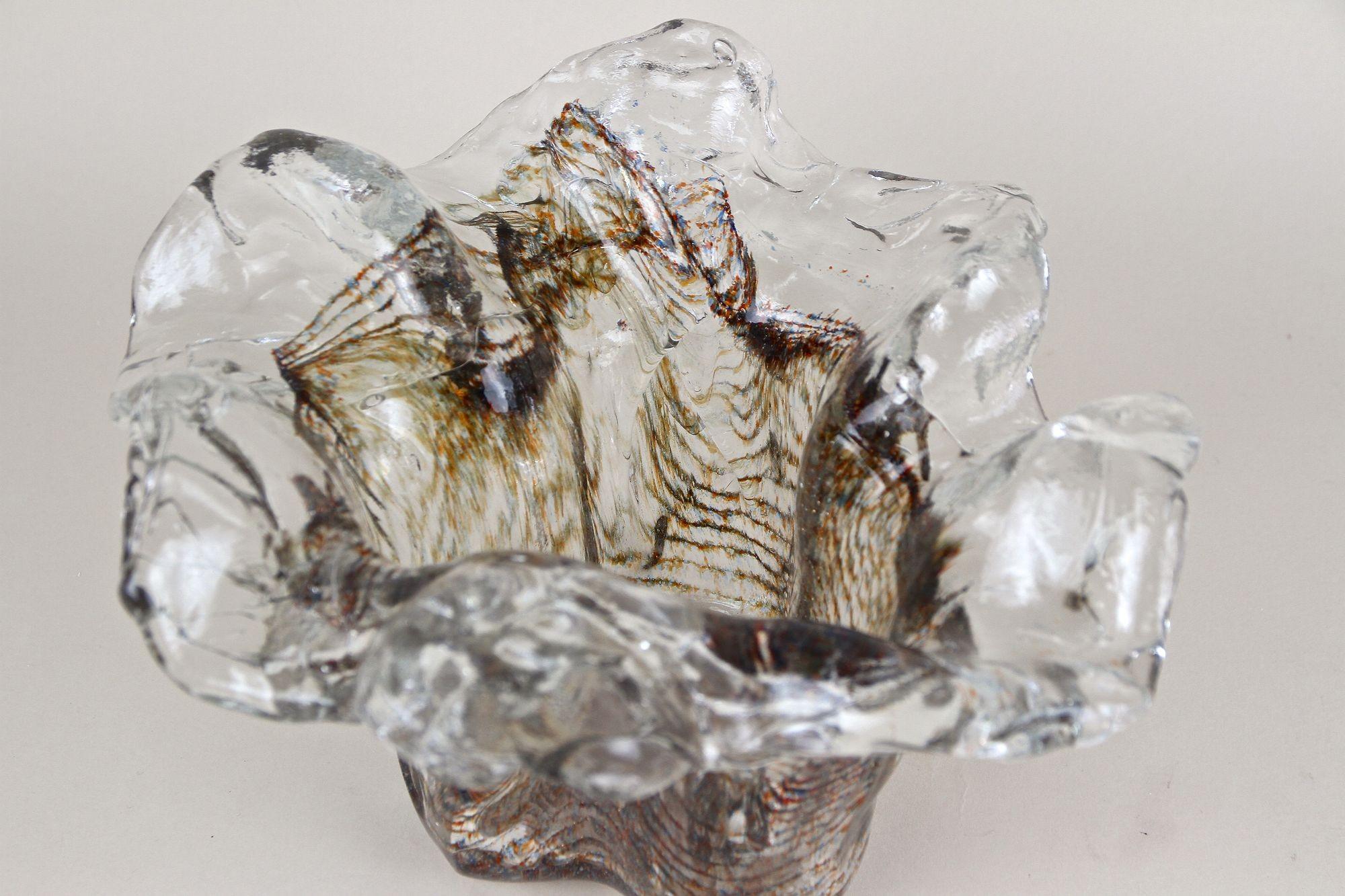 Mid Century Murano Glass Bowl/ Glass Sculpture, Italy ca. 1950 For Sale 13