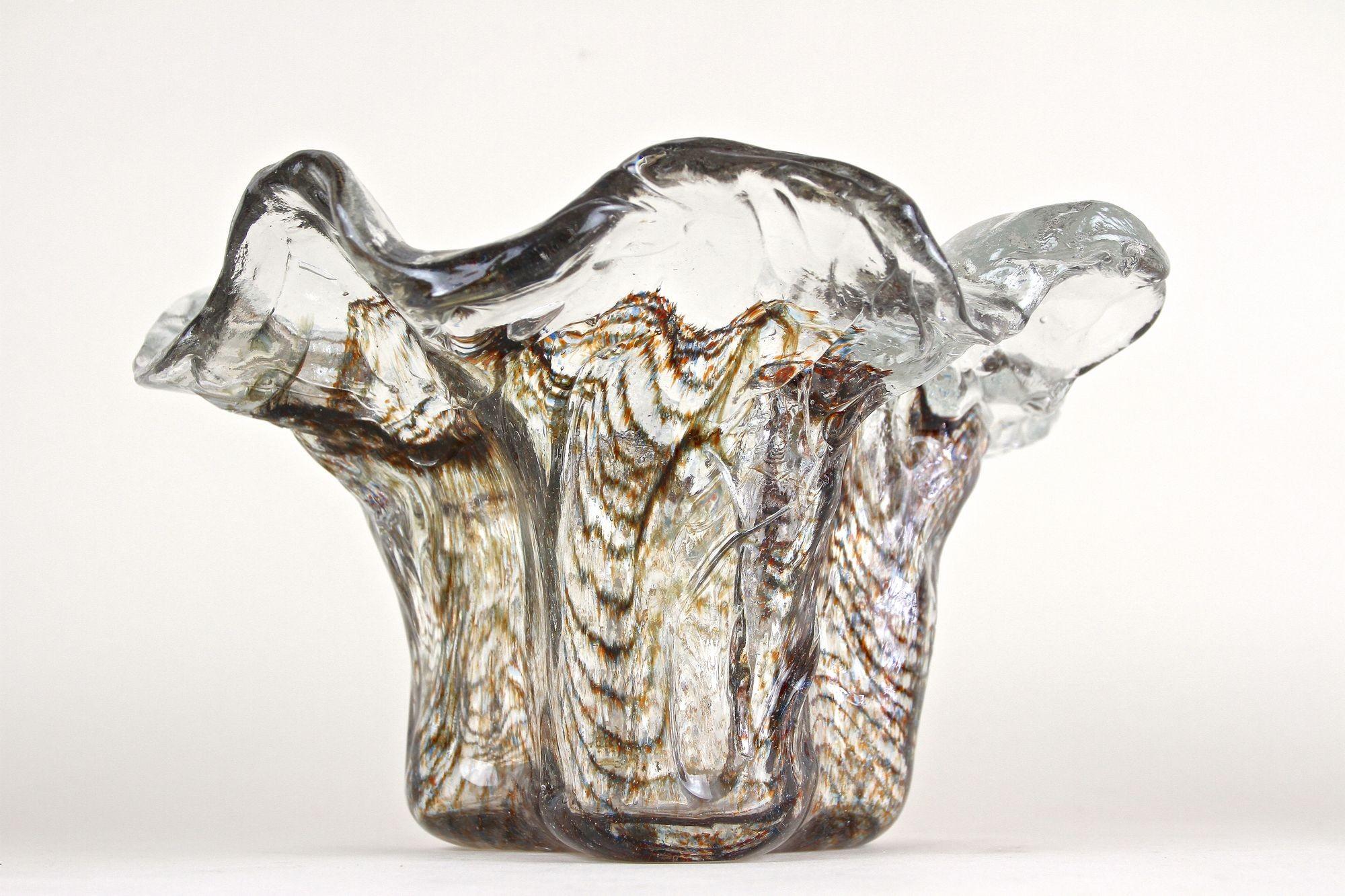 Italian Mid Century Murano Glass Bowl/ Glass Sculpture, Italy ca. 1950 For Sale