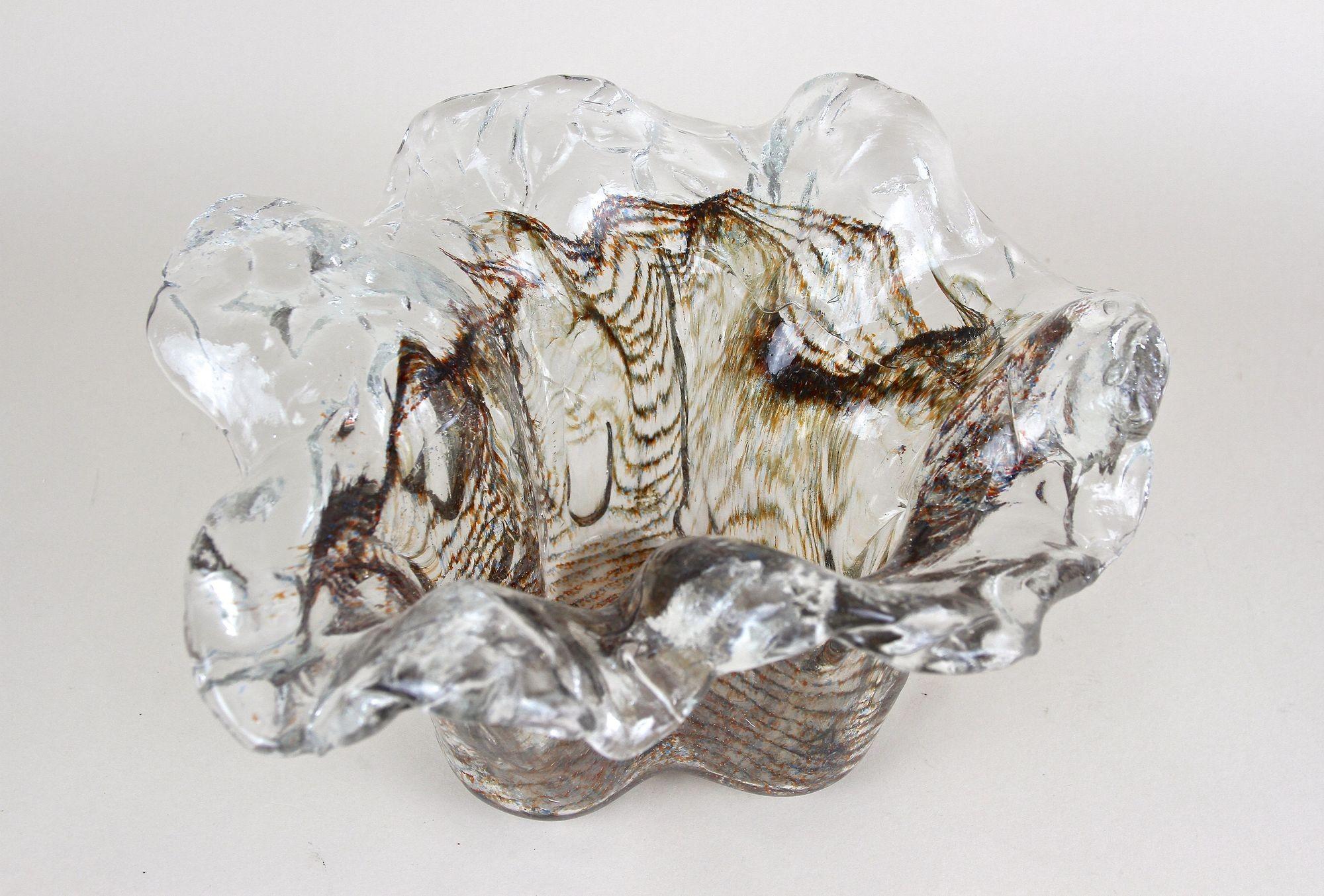 Mid Century Murano Glass Bowl/ Glass Sculpture, Italy ca. 1950 For Sale 1