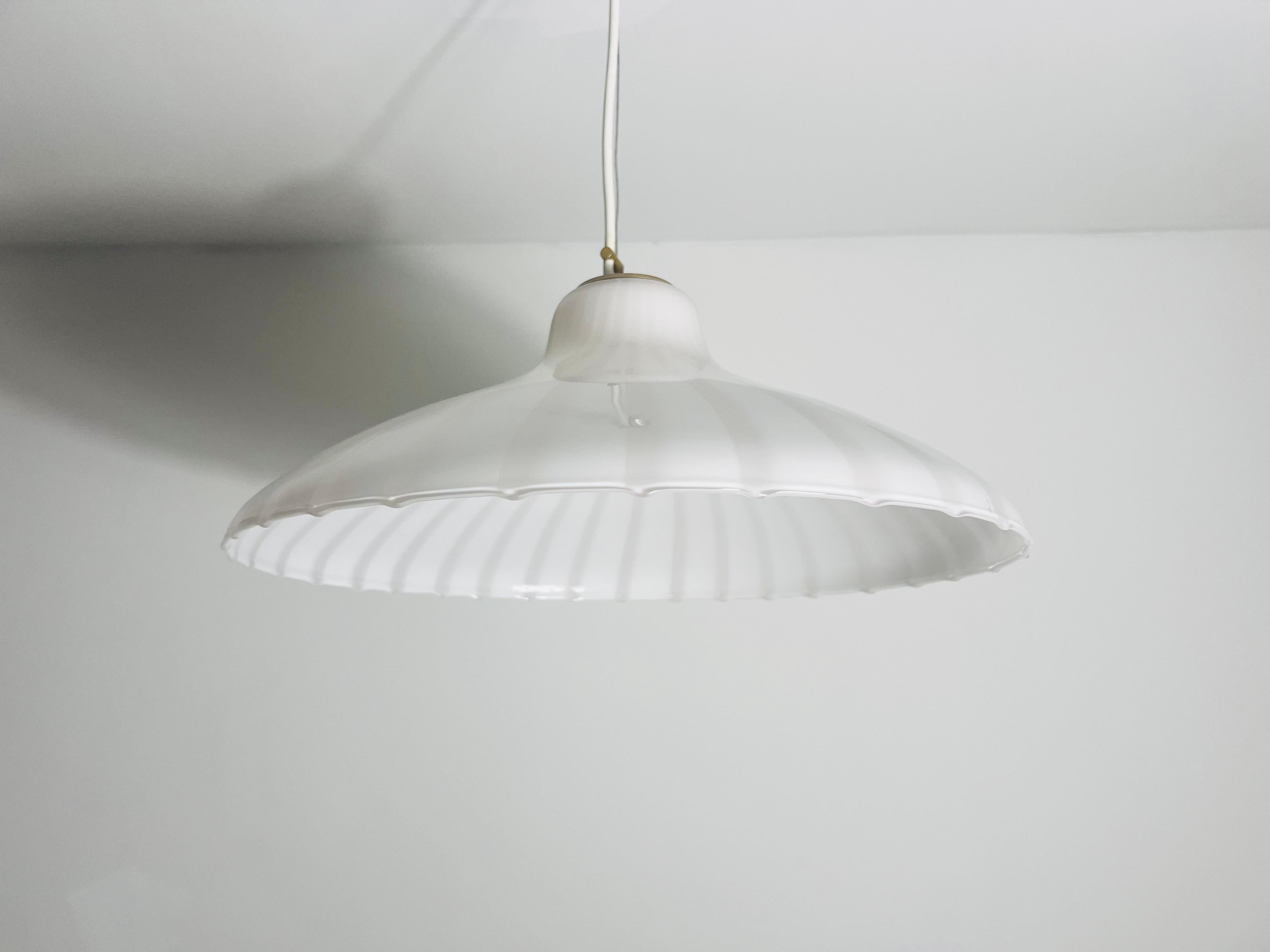 Italian Mid-Century Murano Glass Ceiling Lamp by Venini, Italy, 1960s For Sale
