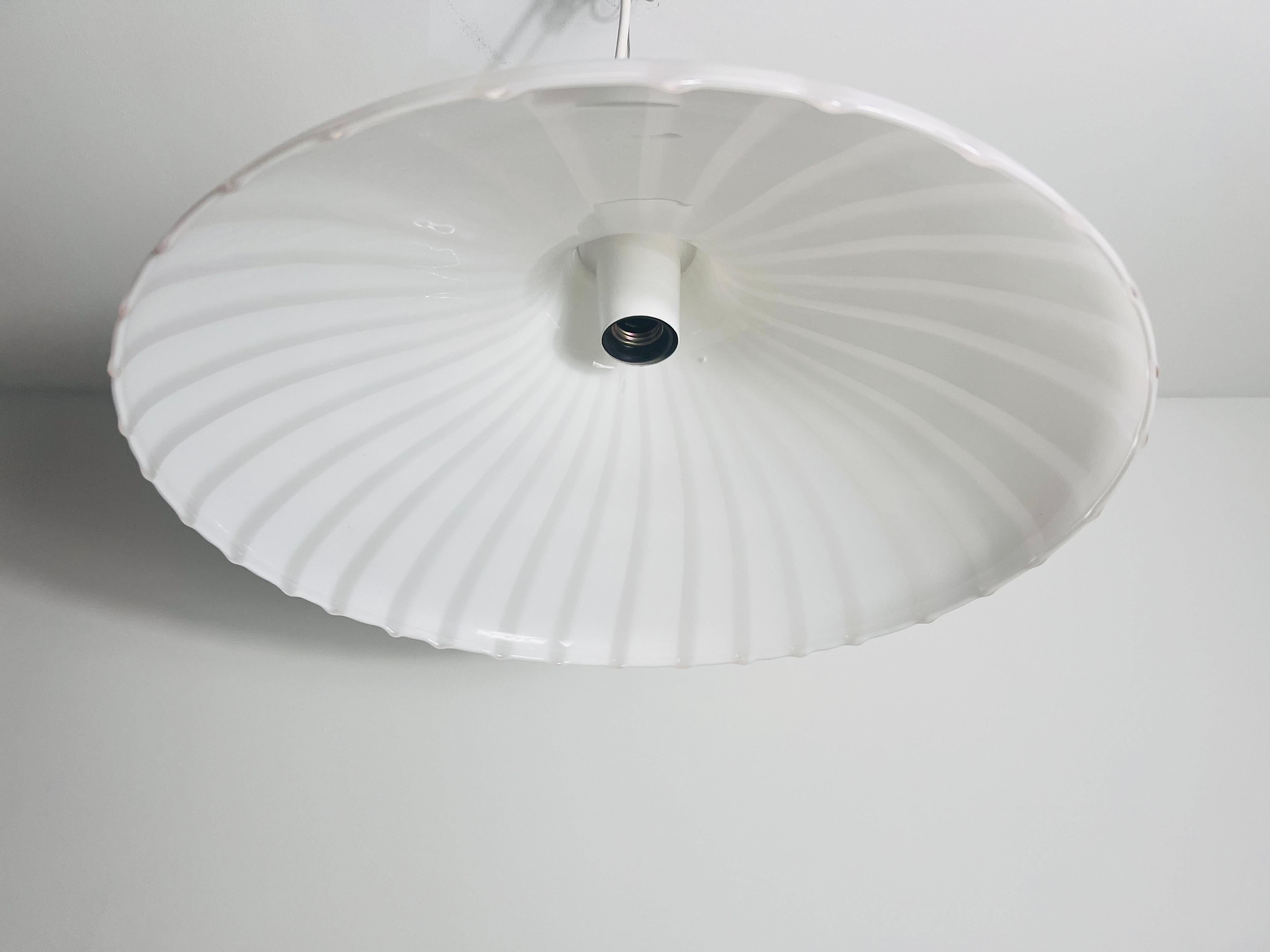 Mid-20th Century Mid-Century Murano Glass Ceiling Lamp by Venini, Italy, 1960s For Sale