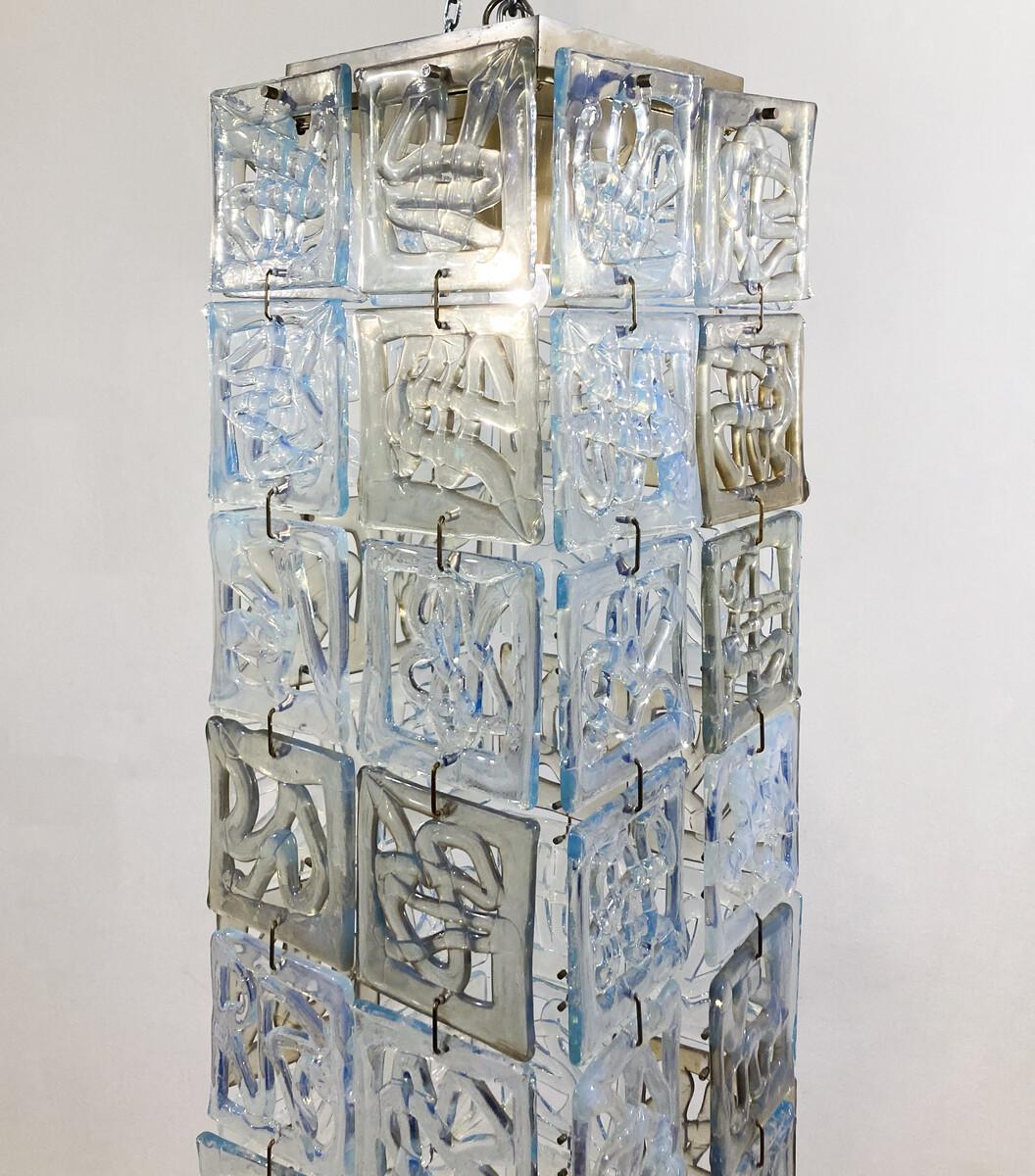 Lámpara de techo de cristal de Murano de mediados de siglo en venta 1