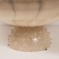 Midcentury Murano Glass Centerpiece Bowl with 24kt Gold Flecks, Barovier e Toso