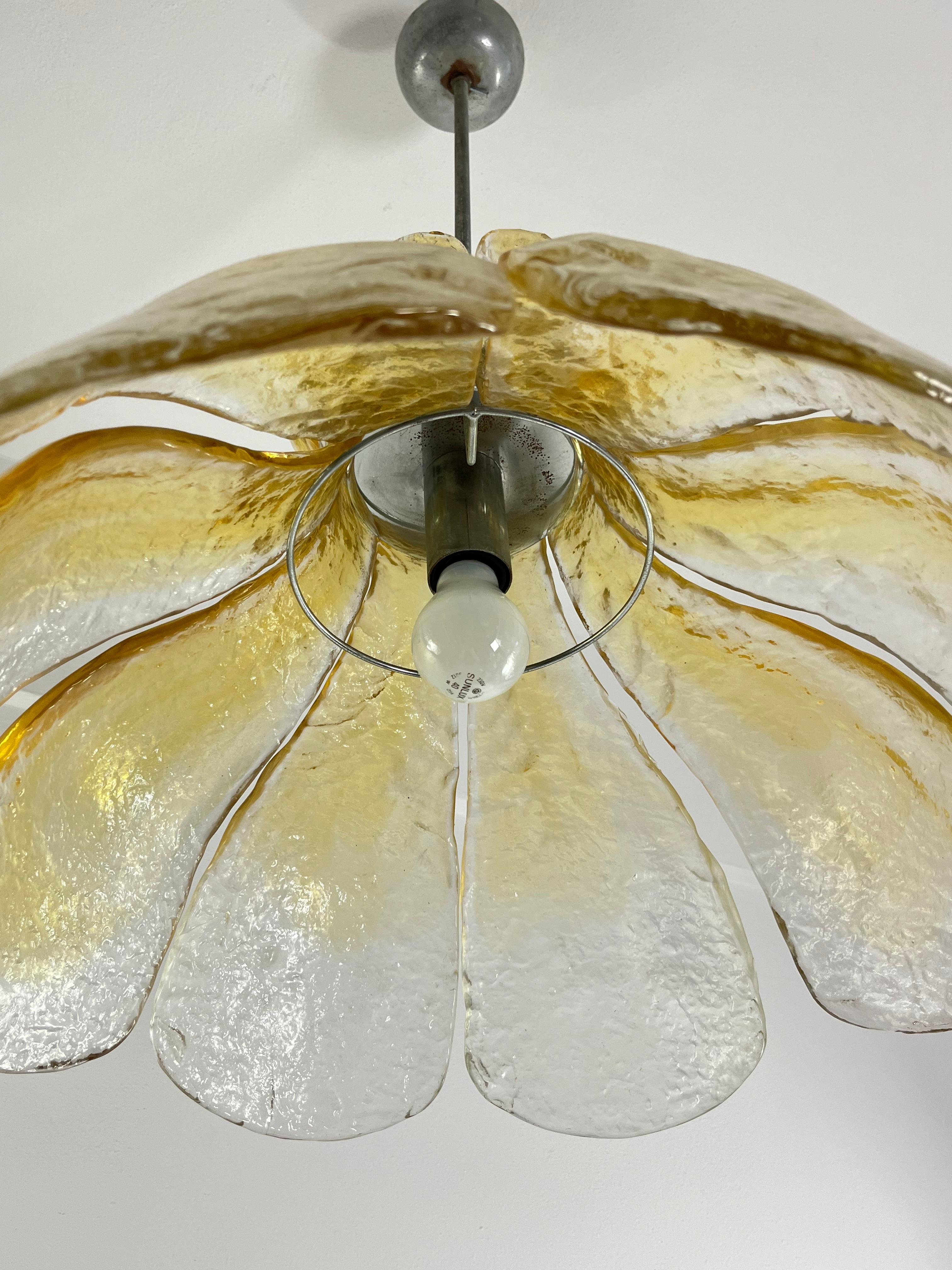 Lampadario in vetro di Murano di metà secolo, anni '60, attribuito a Carlo Nason In condizioni buone in vendita a Palermo, IT