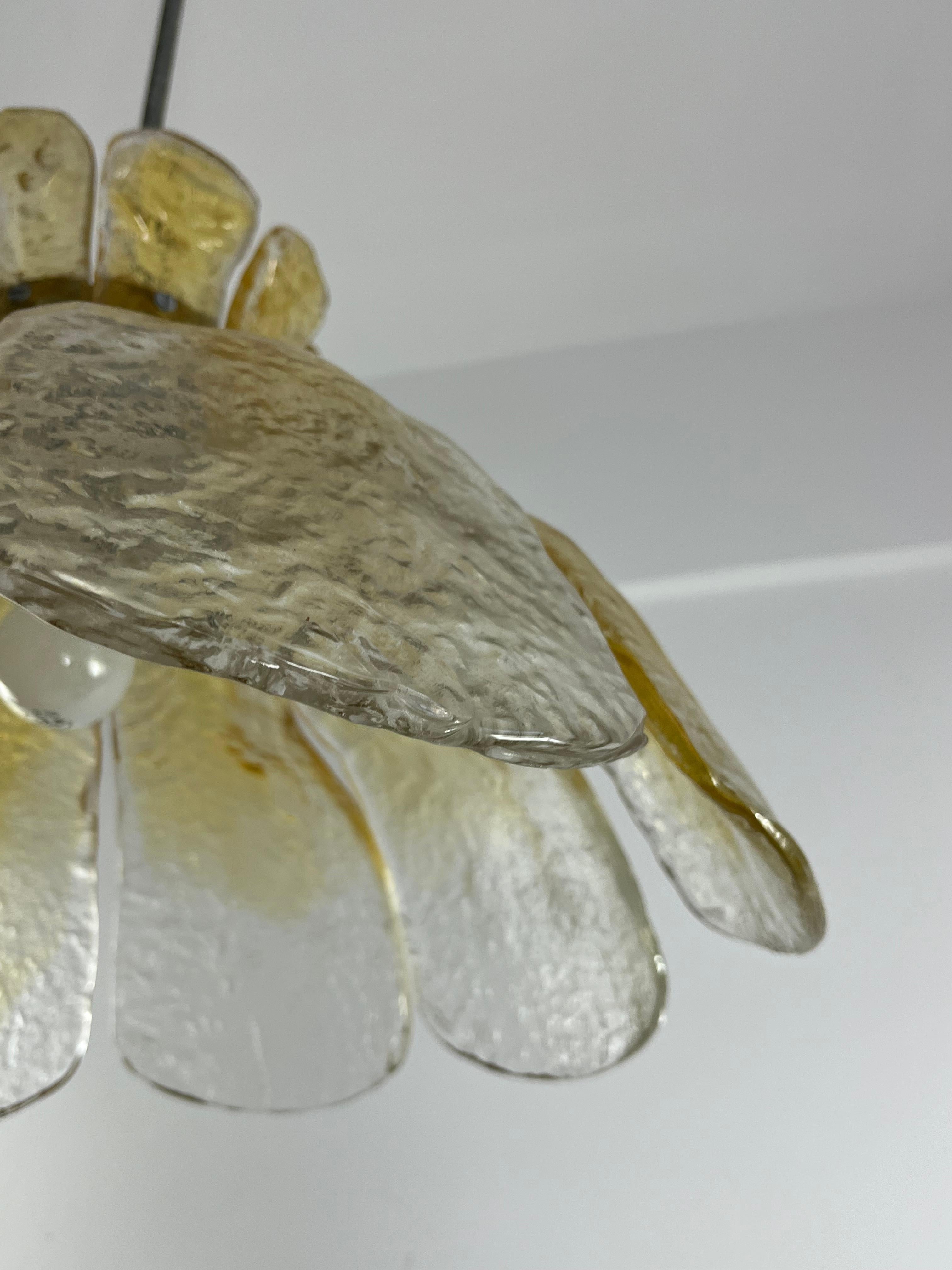 Metallo Lampadario in vetro di Murano di metà secolo, anni '60, attribuito a Carlo Nason in vendita
