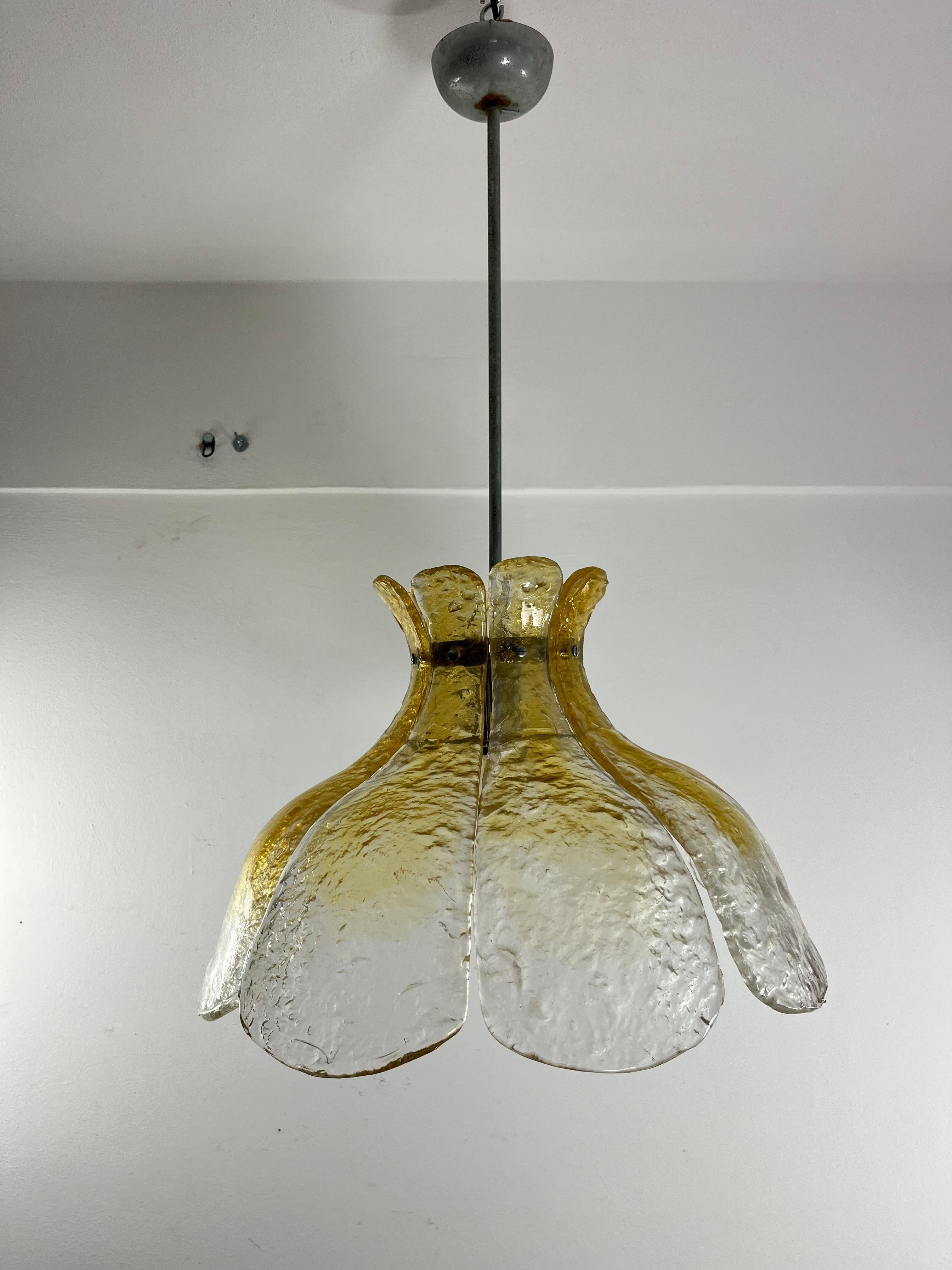 Lampadario in vetro di Murano di metà secolo, anni '60, attribuito a Carlo Nason in vendita 3