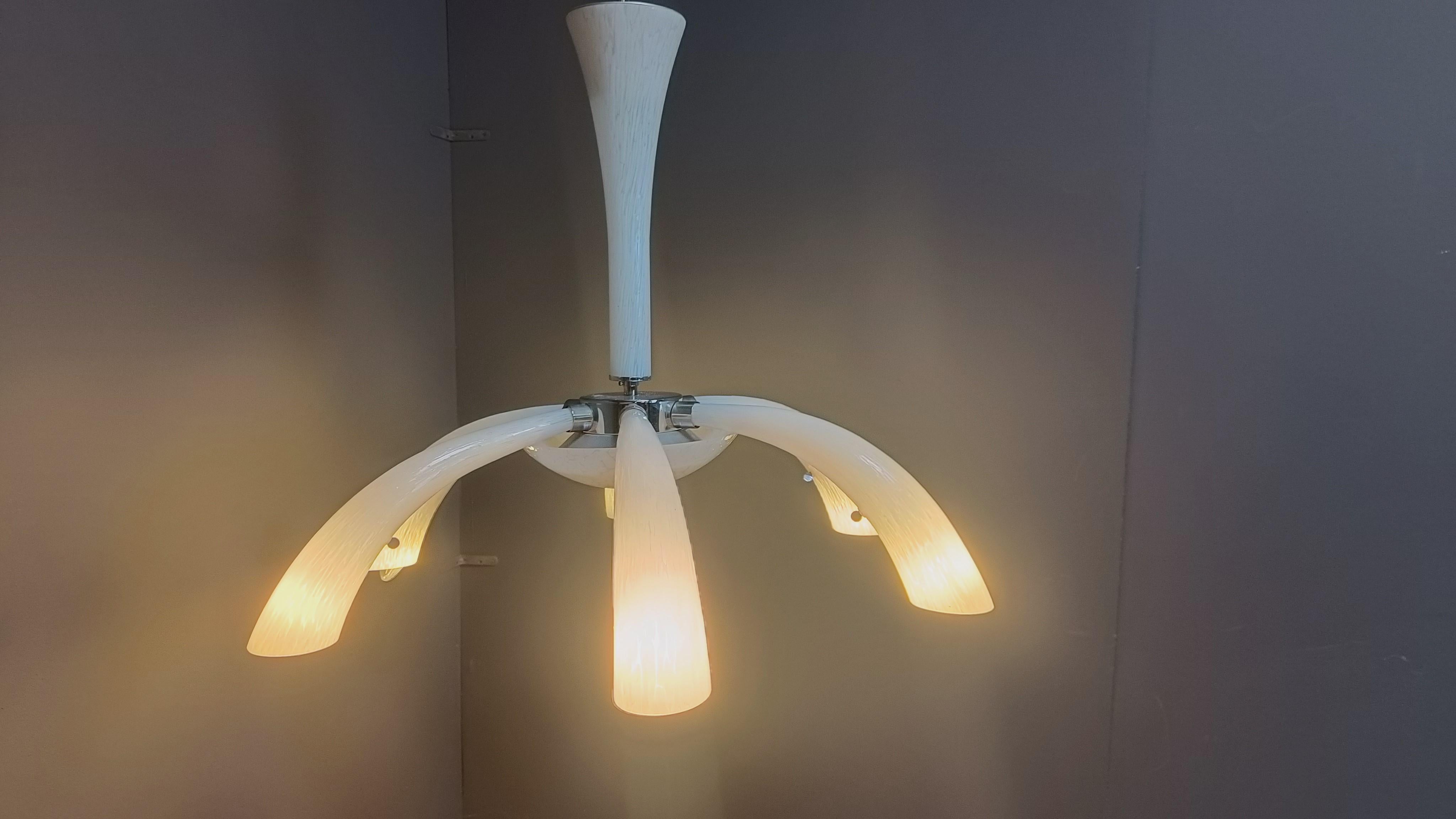 Lampadario in vetro di Murano, anni '70, metà del secolo scorso in vendita 4