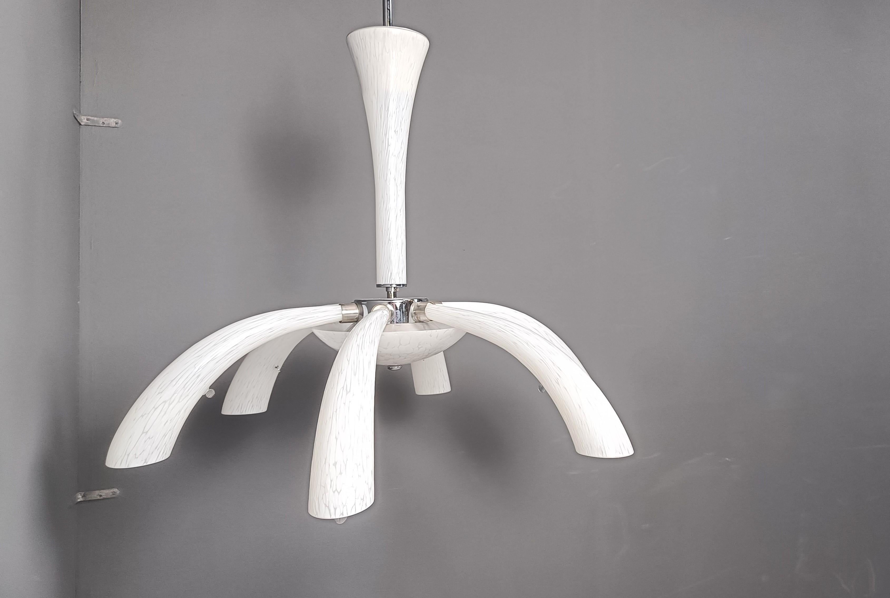 Lampadario in vetro di Murano, anni '70, metà del secolo scorso In condizioni ottime in vendita a Leuven, Vlaams Gewest