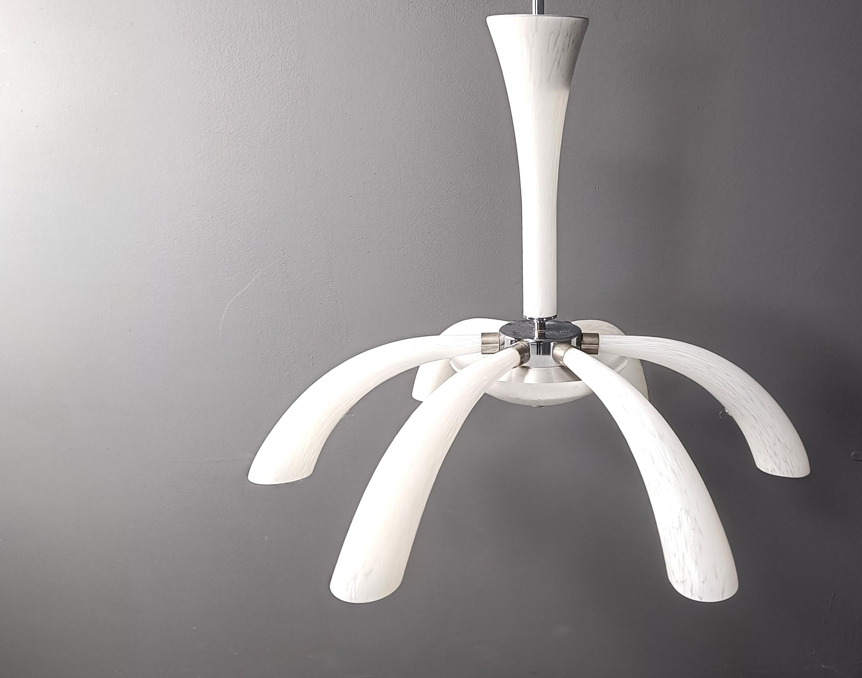 Vetro di Murano Lampadario in vetro di Murano, anni '70, metà del secolo scorso in vendita