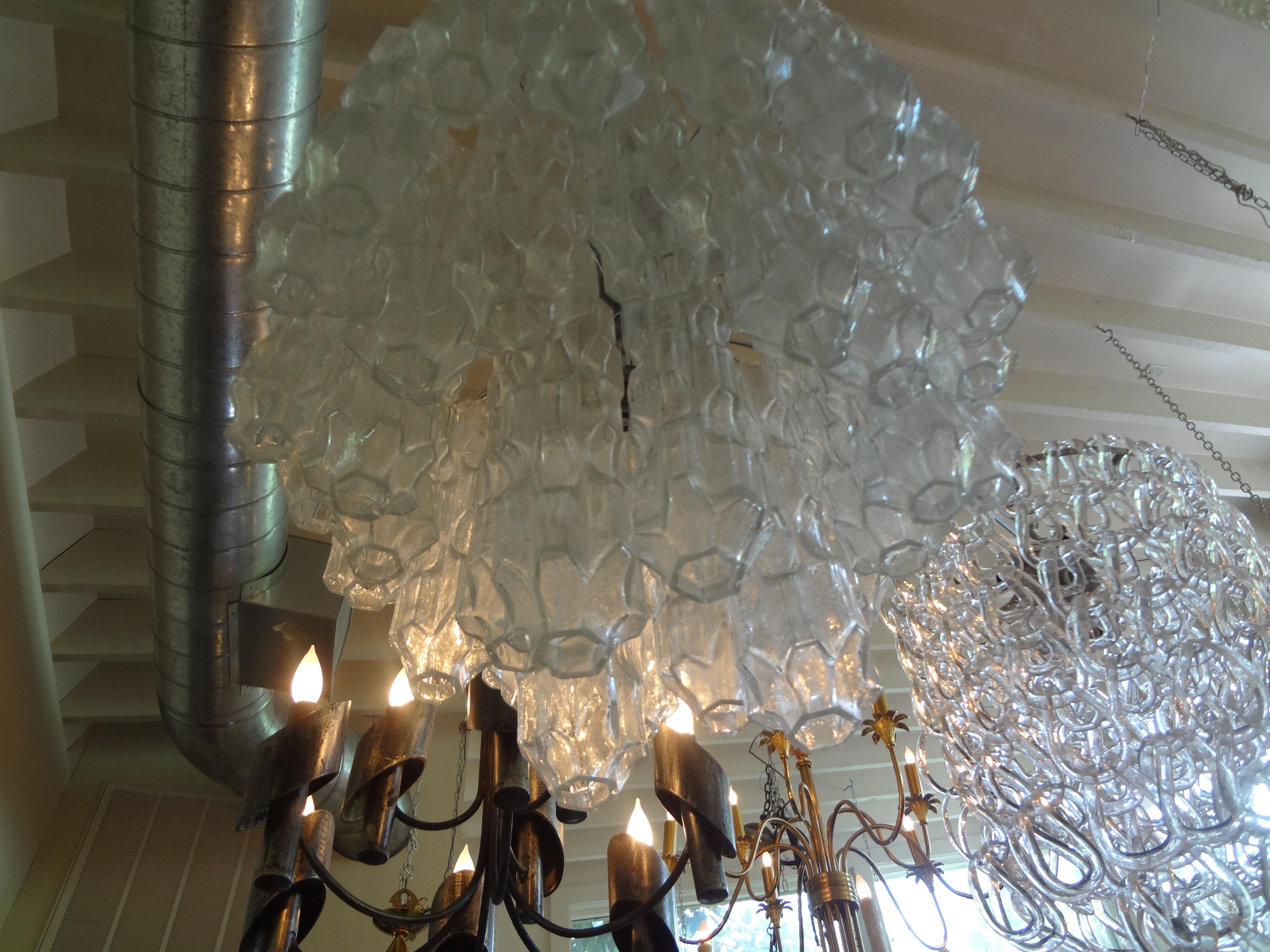 Midcentury Murano Chandelier Attributed to Toni Zuccheri for Venini For Sale 3