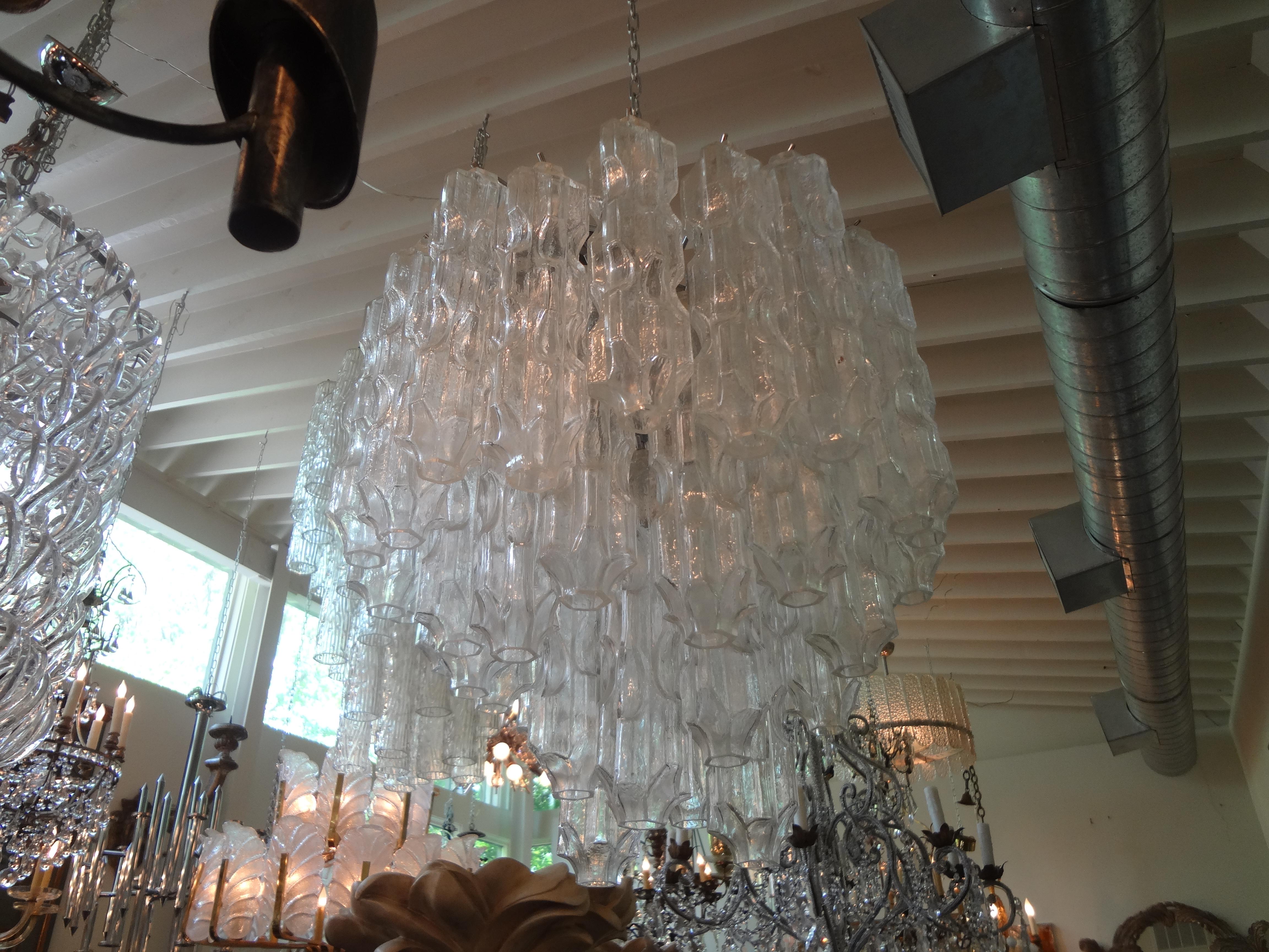 Midcentury Murano Chandelier Attributed to Toni Zuccheri for Venini For Sale 4