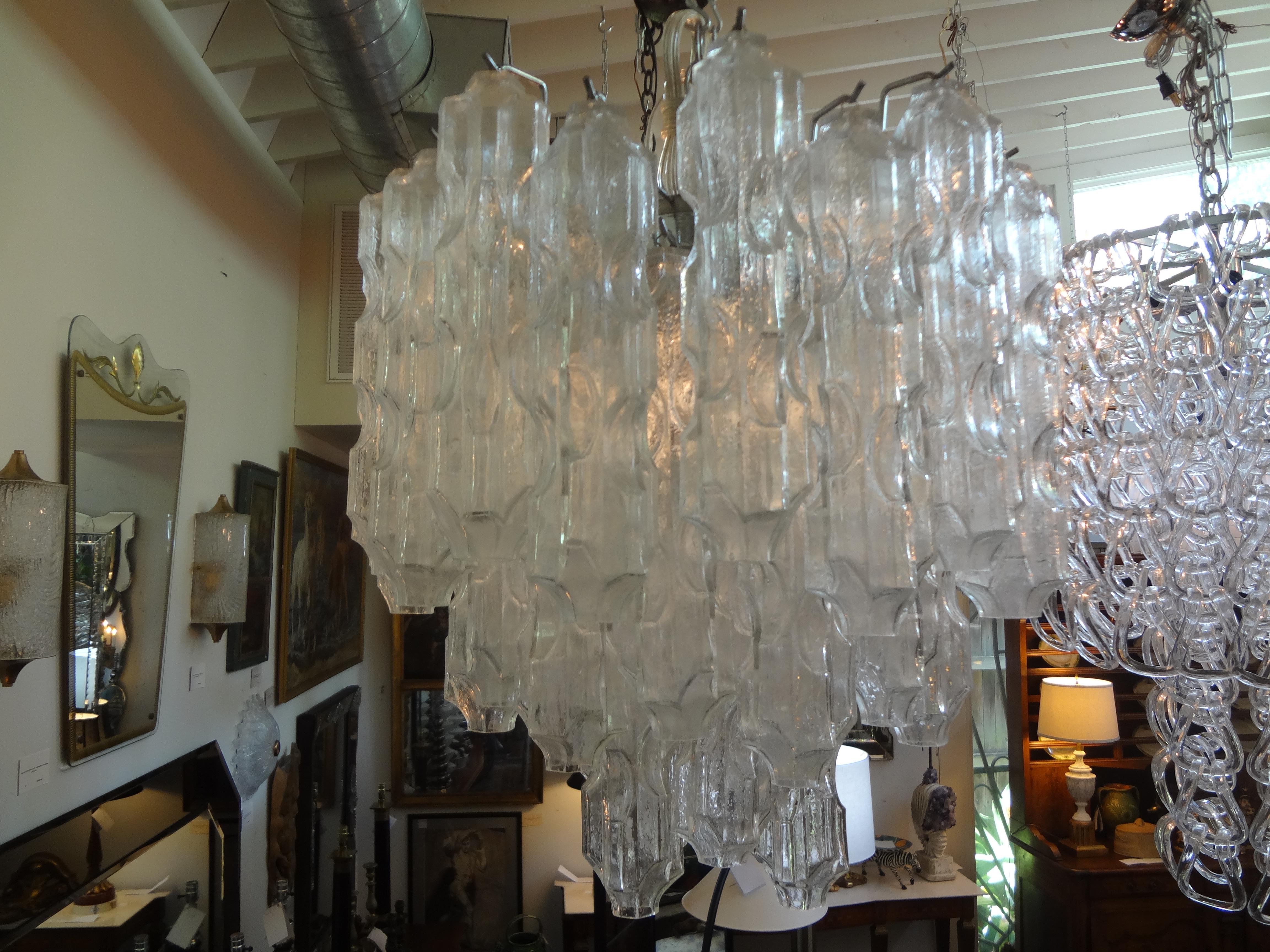Mid-Century Modern Midcentury Murano Chandelier Attributed to Toni Zuccheri for Venini For Sale