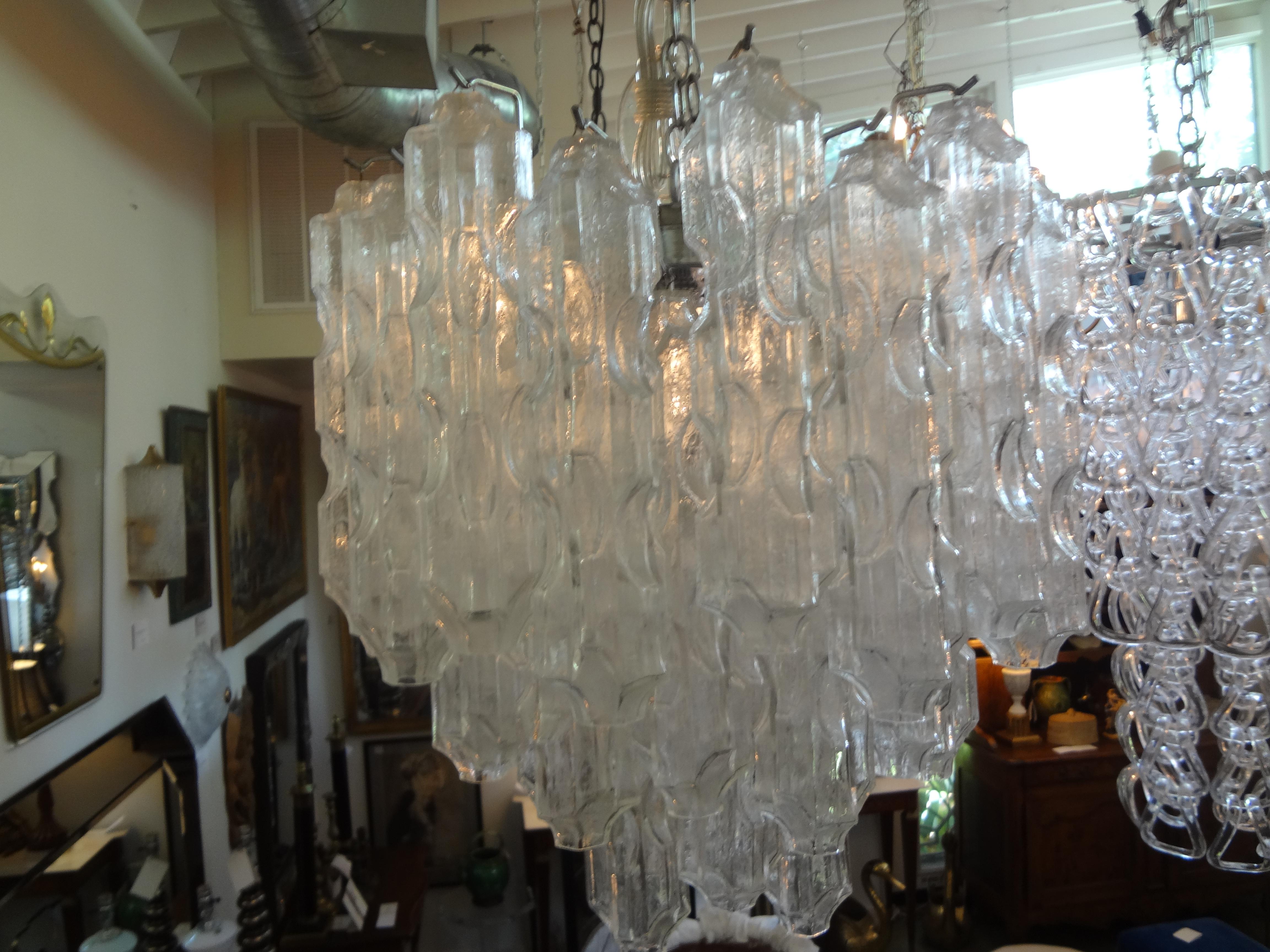 Mid-20th Century Midcentury Murano Chandelier Attributed to Toni Zuccheri for Venini For Sale