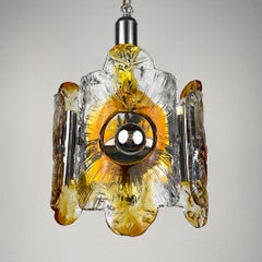 Lampadario di metà secolo in vetro di Murano di AV One, Italia anni '70