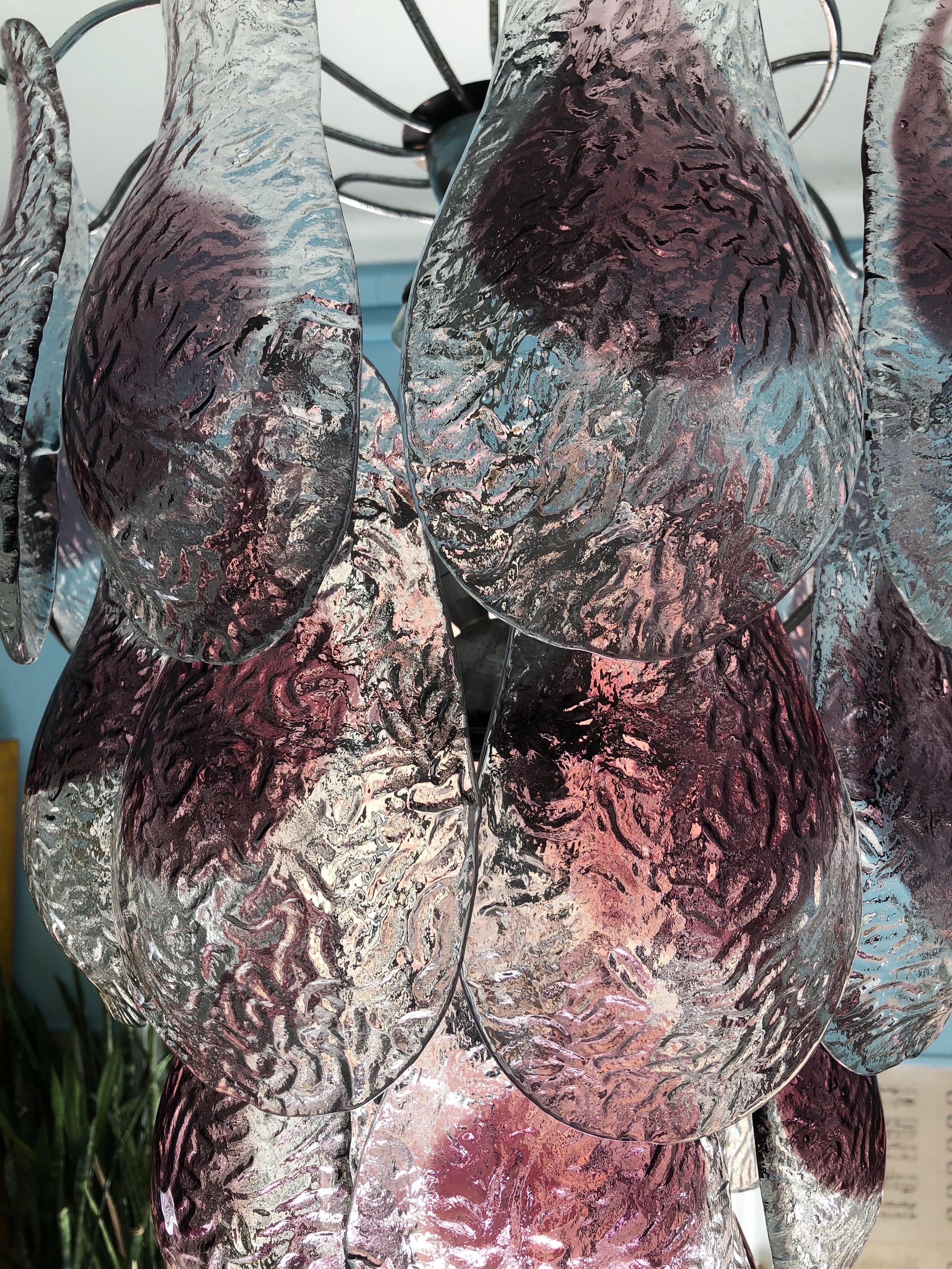 Lustre en Verre de Murano du Milieu du Siècle par Mazzega Bon état - En vente à Palermo, PA