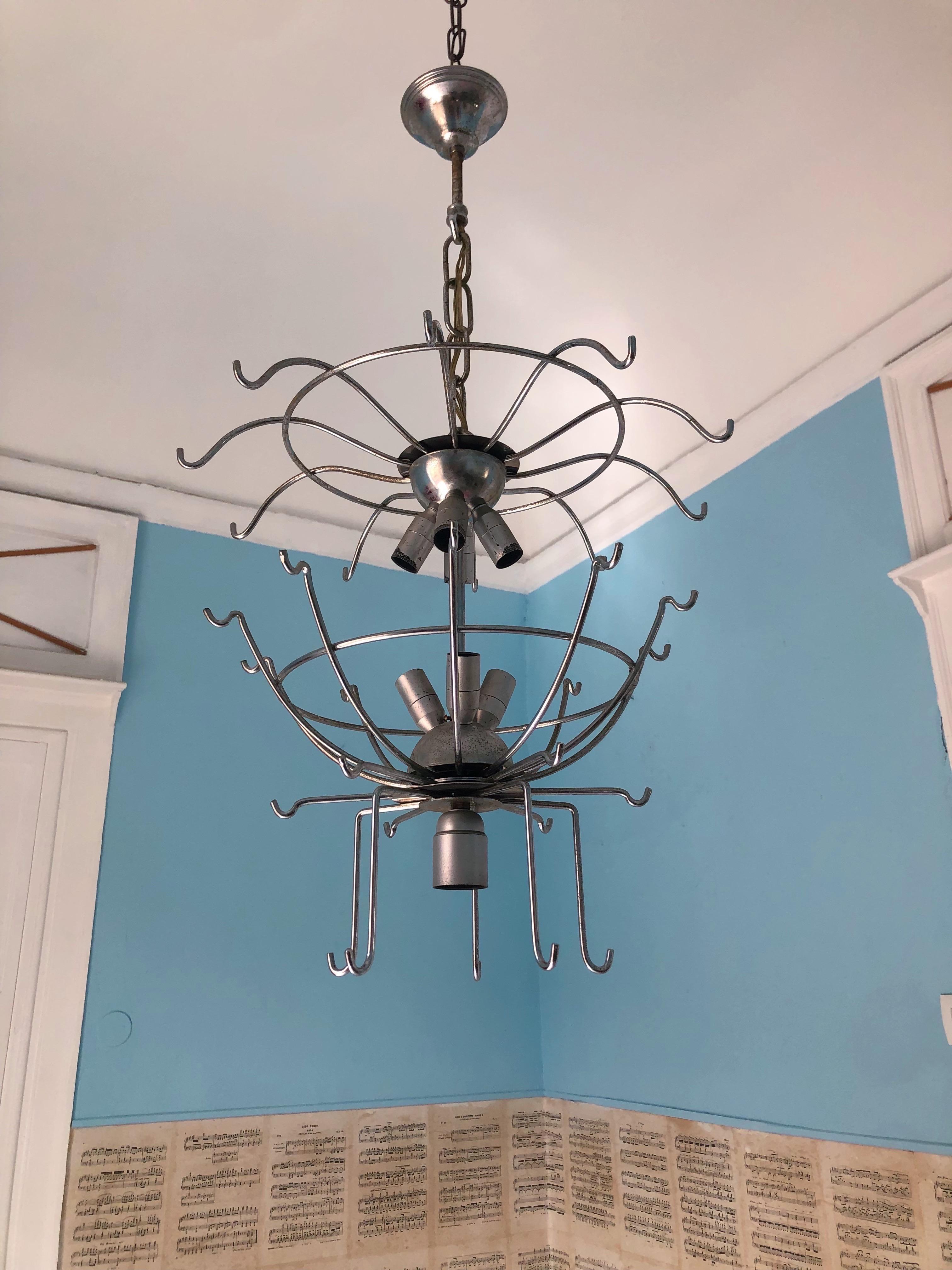 Mid-Century Murano Glass Chandelier by Mazzega For Sale 2