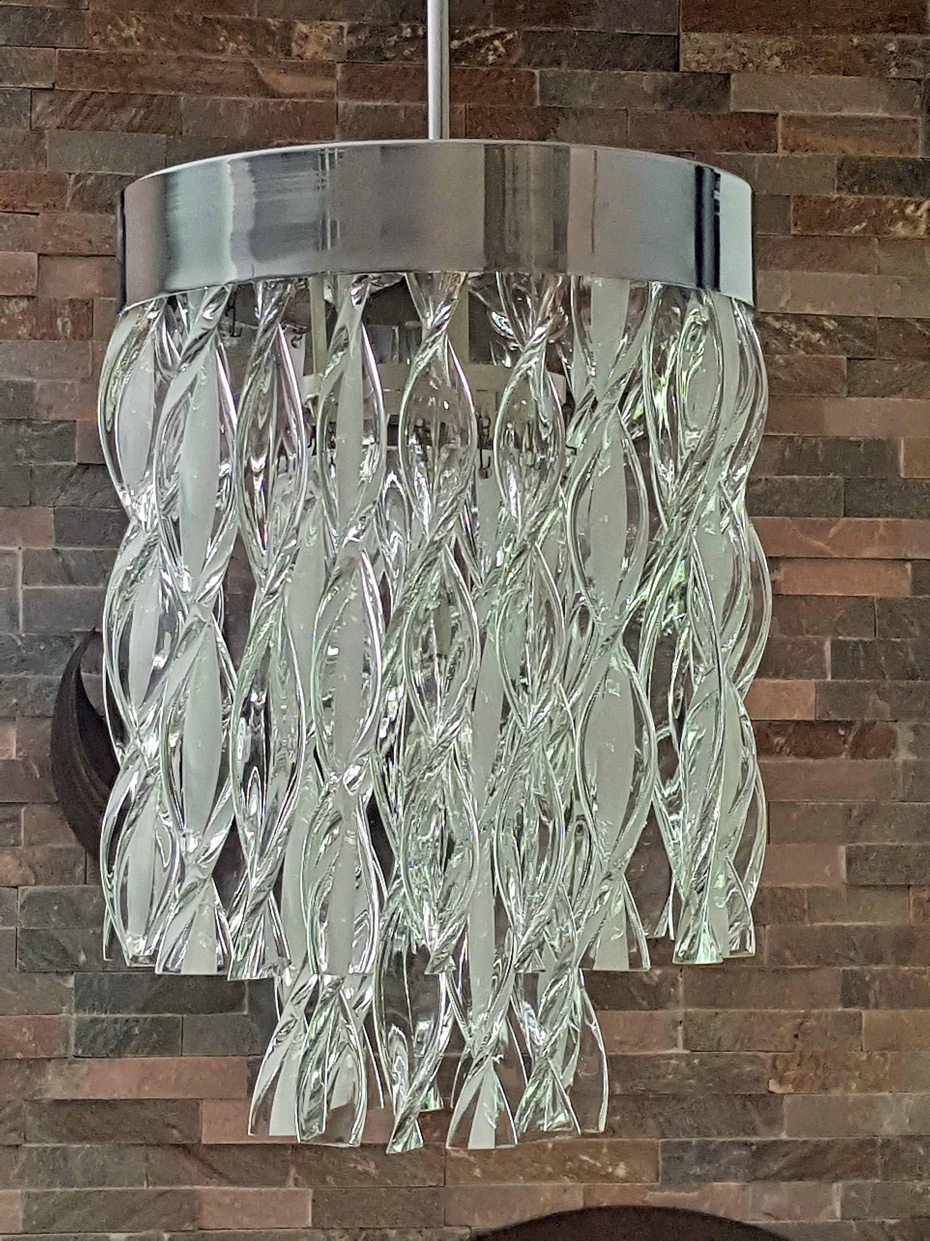 Midcentury Murano Glass Chandelier by Mazzega, Italy, 1965 For Sale 6