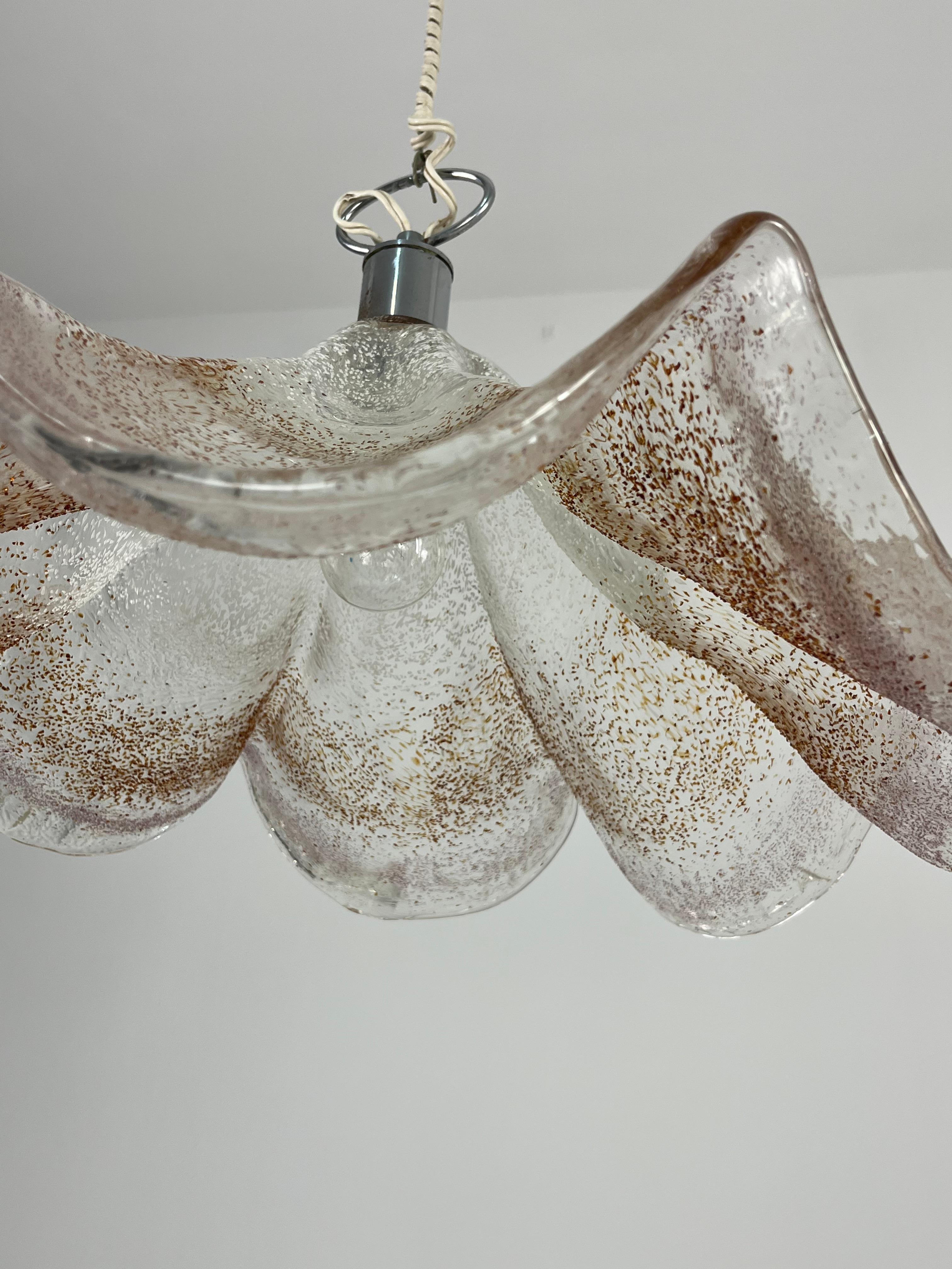 Mid-century Murano Glass Chandelier Diameter cm 60, 1960s For Sale 6