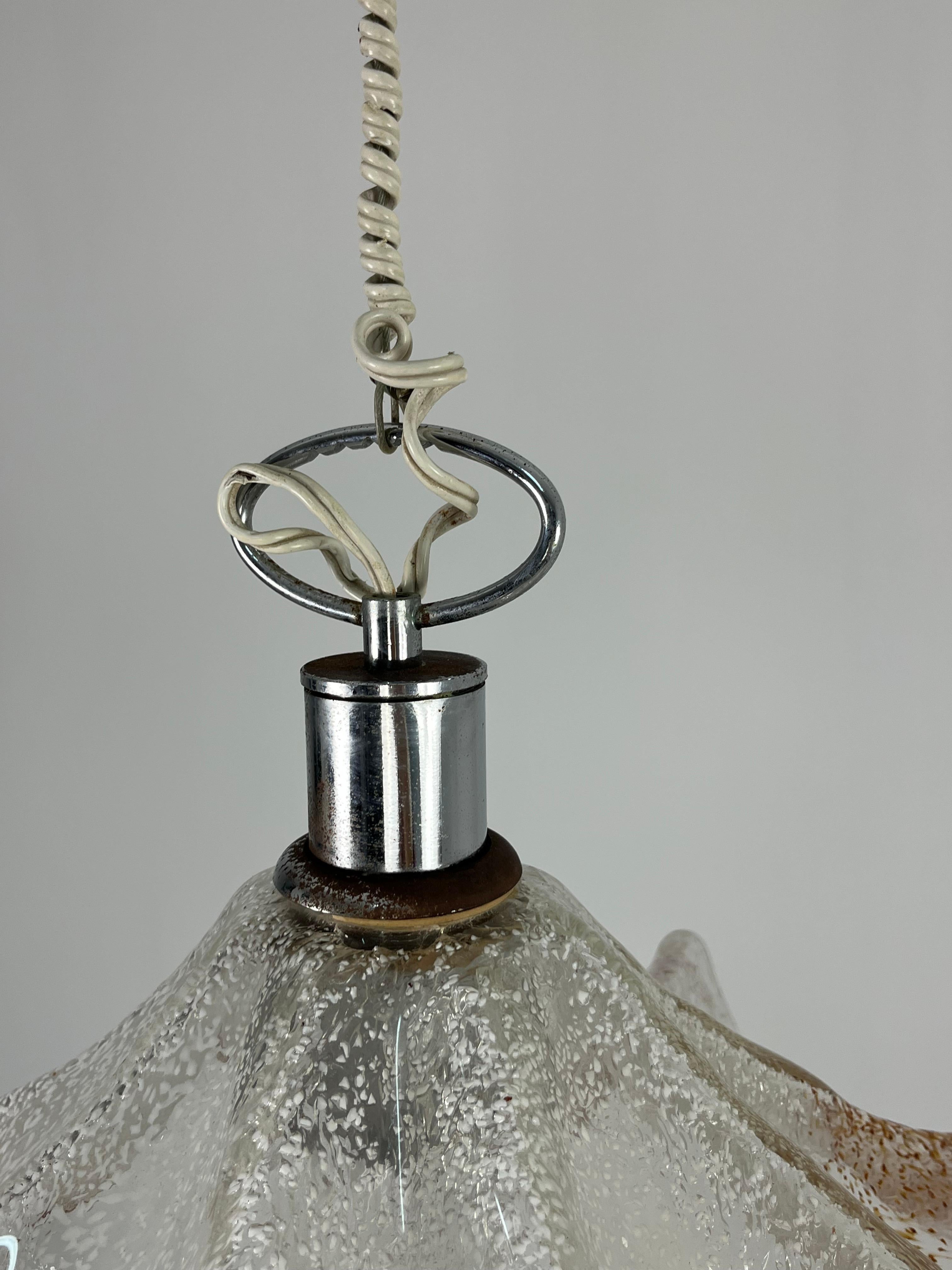 Mid-century Murano Glass Chandelier Diameter cm 60, 1960s For Sale 7