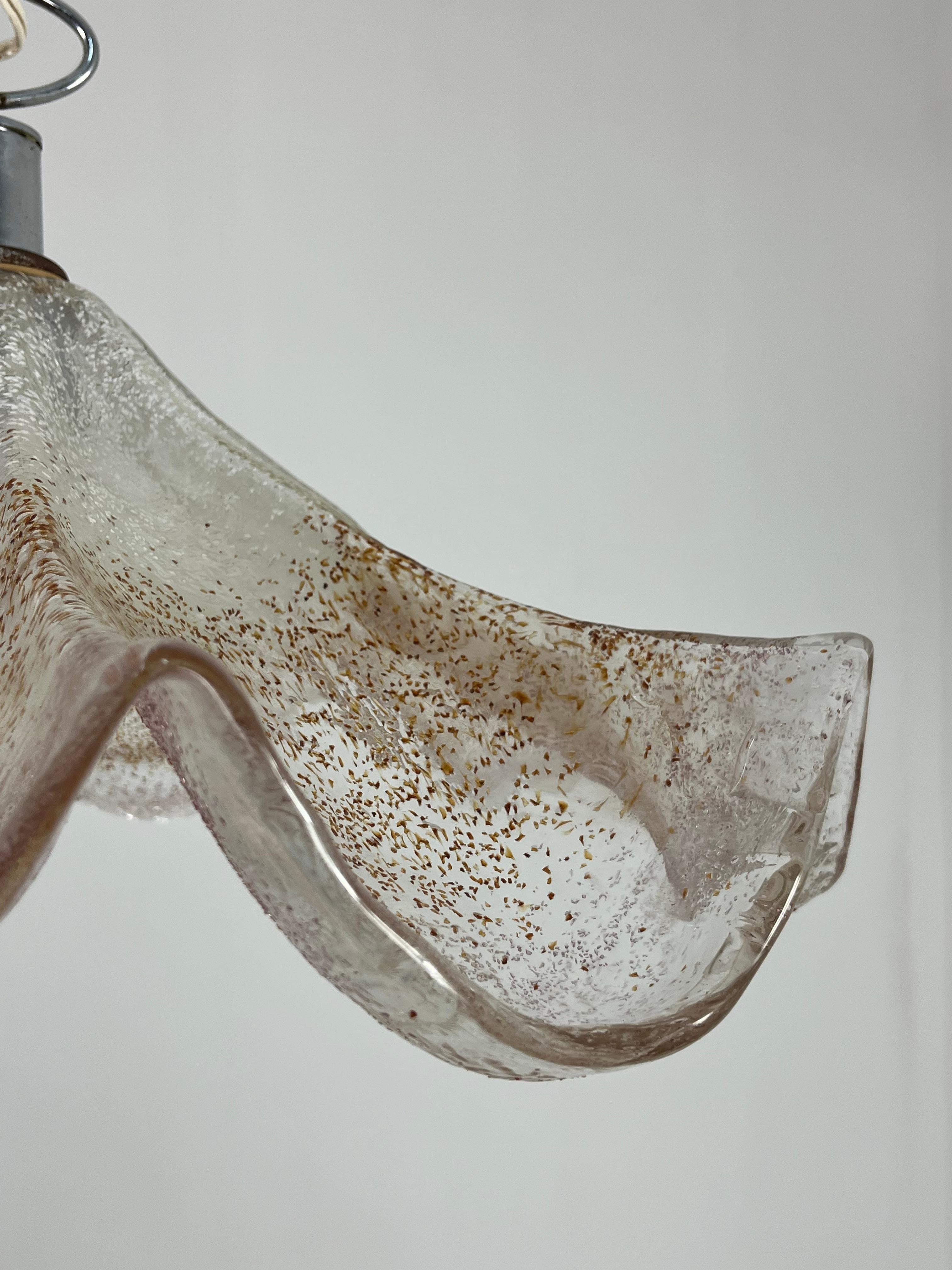 Mid-20th Century Mid-century Murano Glass Chandelier Diameter cm 60, 1960s For Sale