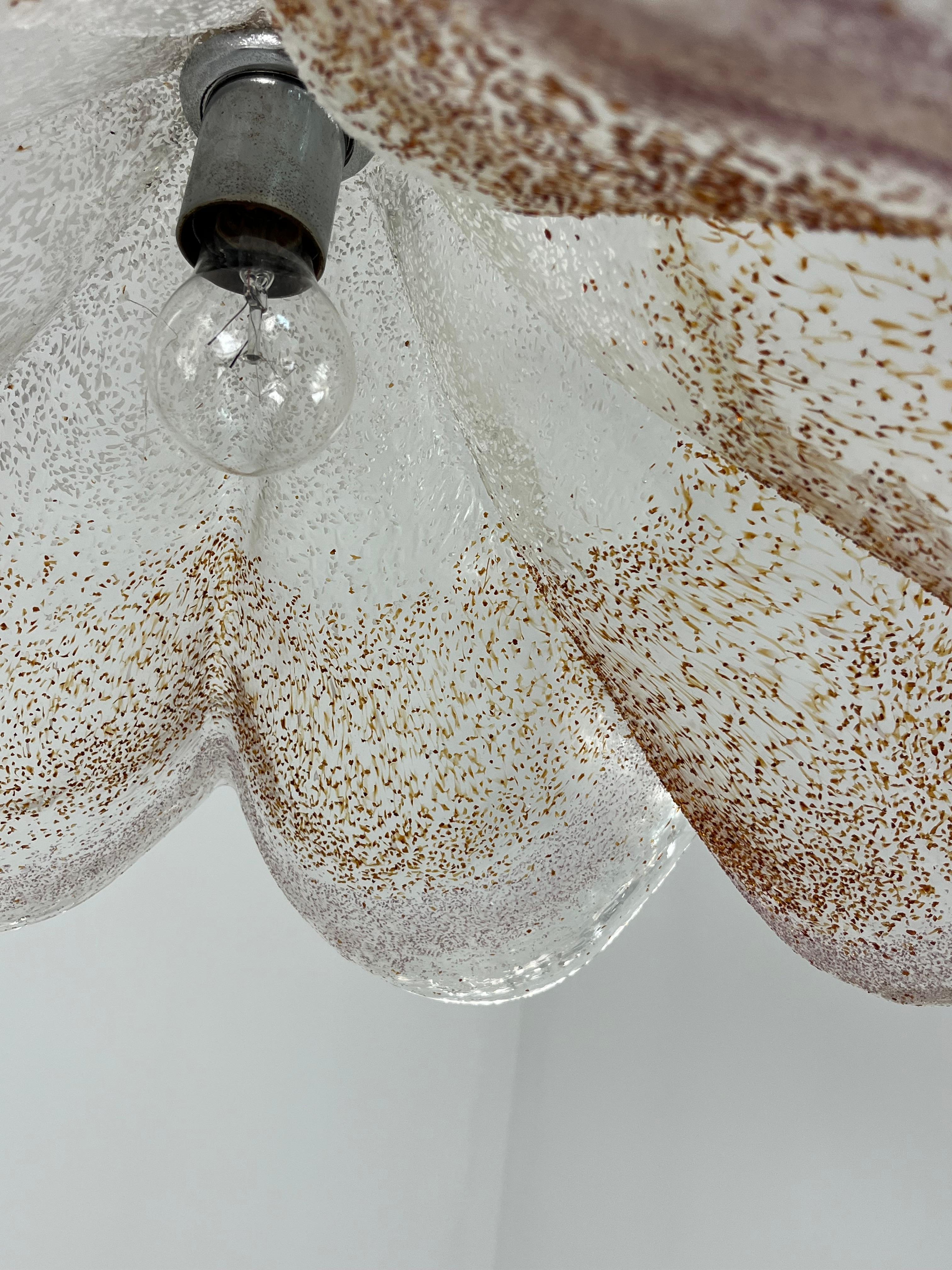 Mid-century Murano Glass Chandelier Diameter cm 60, 1960s For Sale 1