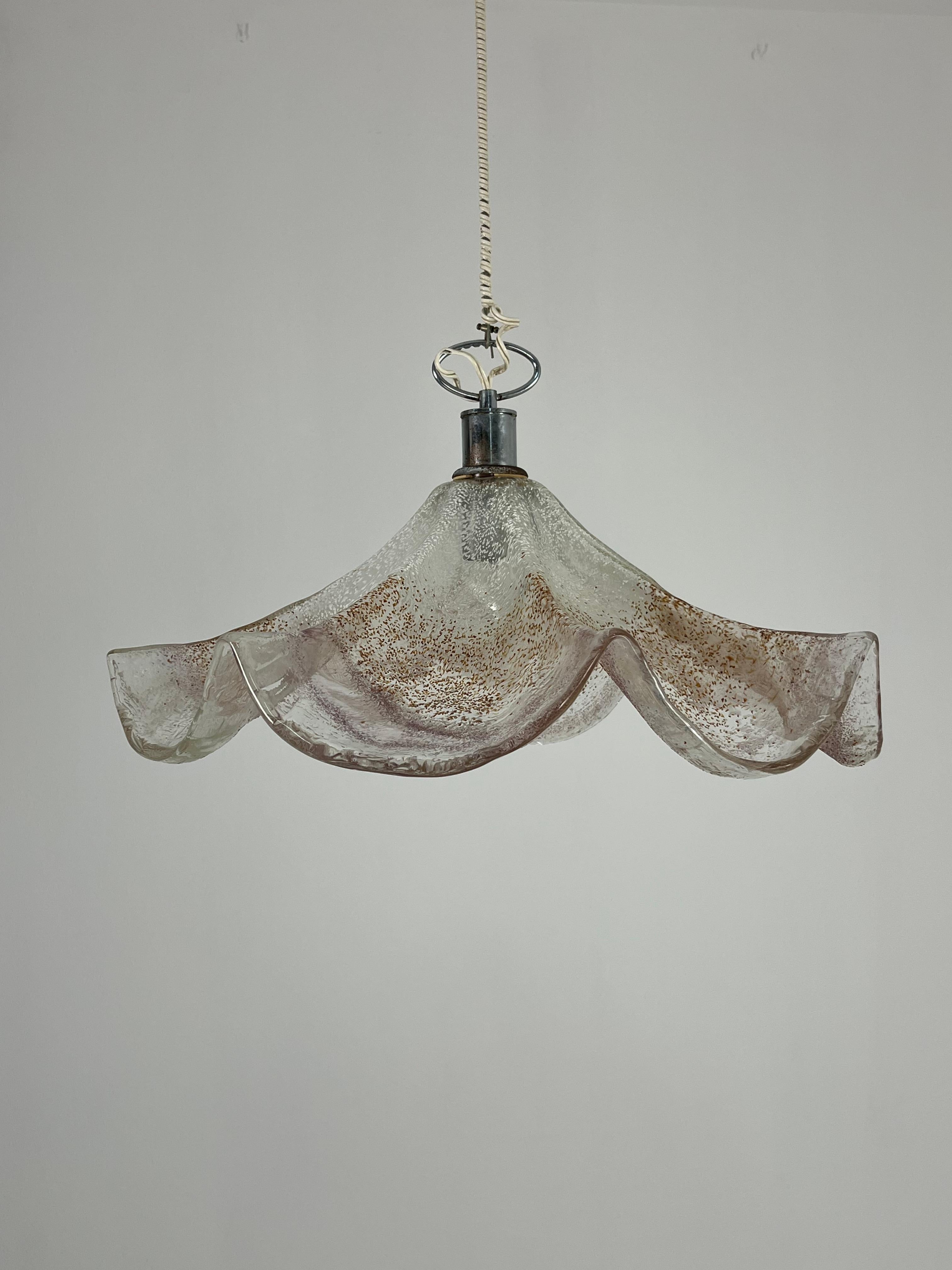 Mid-century Murano Glass Chandelier Diameter cm 60, 1960s For Sale 2