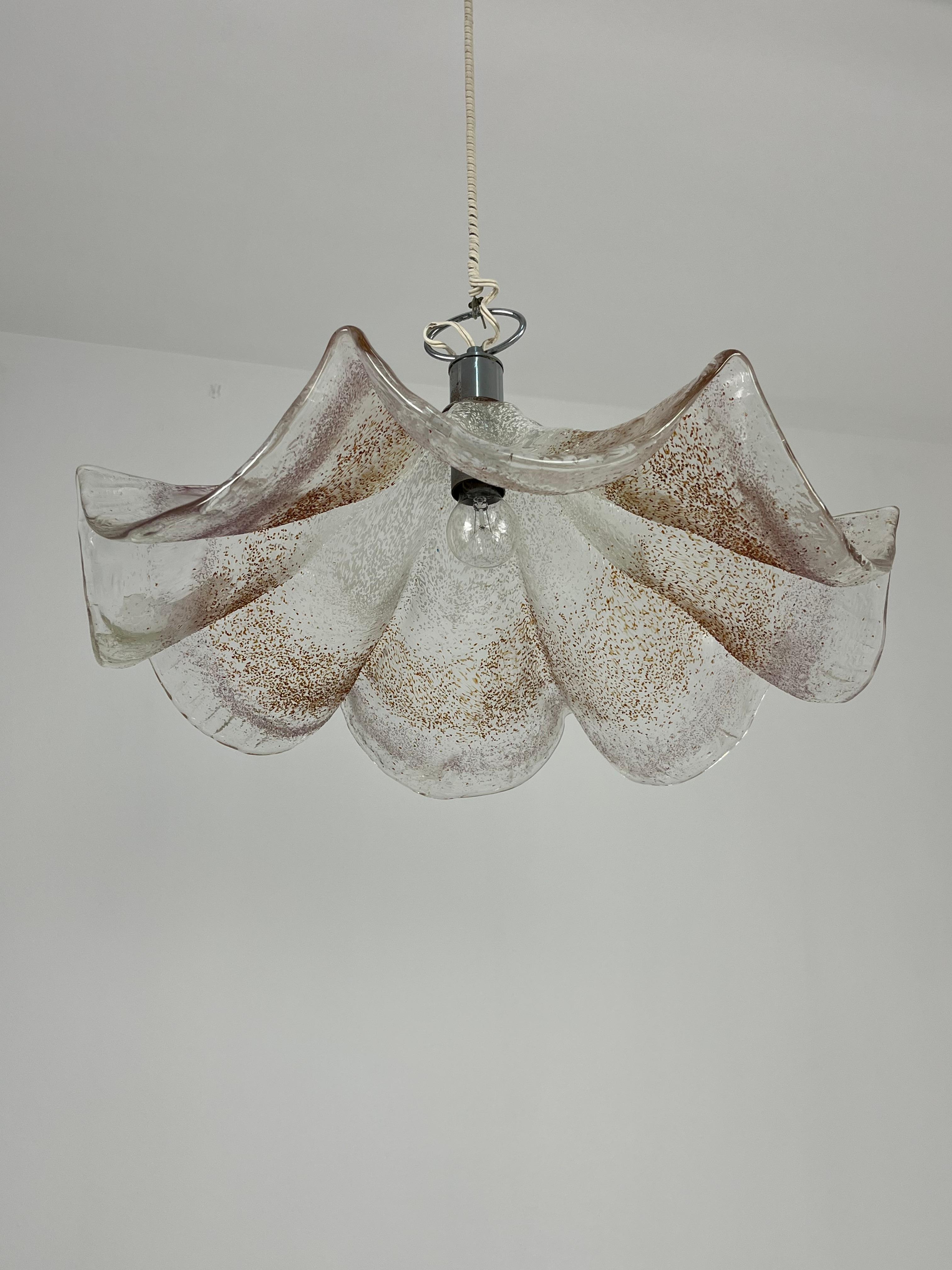 Mid-century Murano Glass Chandelier Diameter cm 60, 1960s For Sale 3