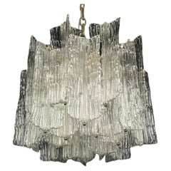 Mid-century murano glass chandelier Eliche by Venini Italy 1960s 