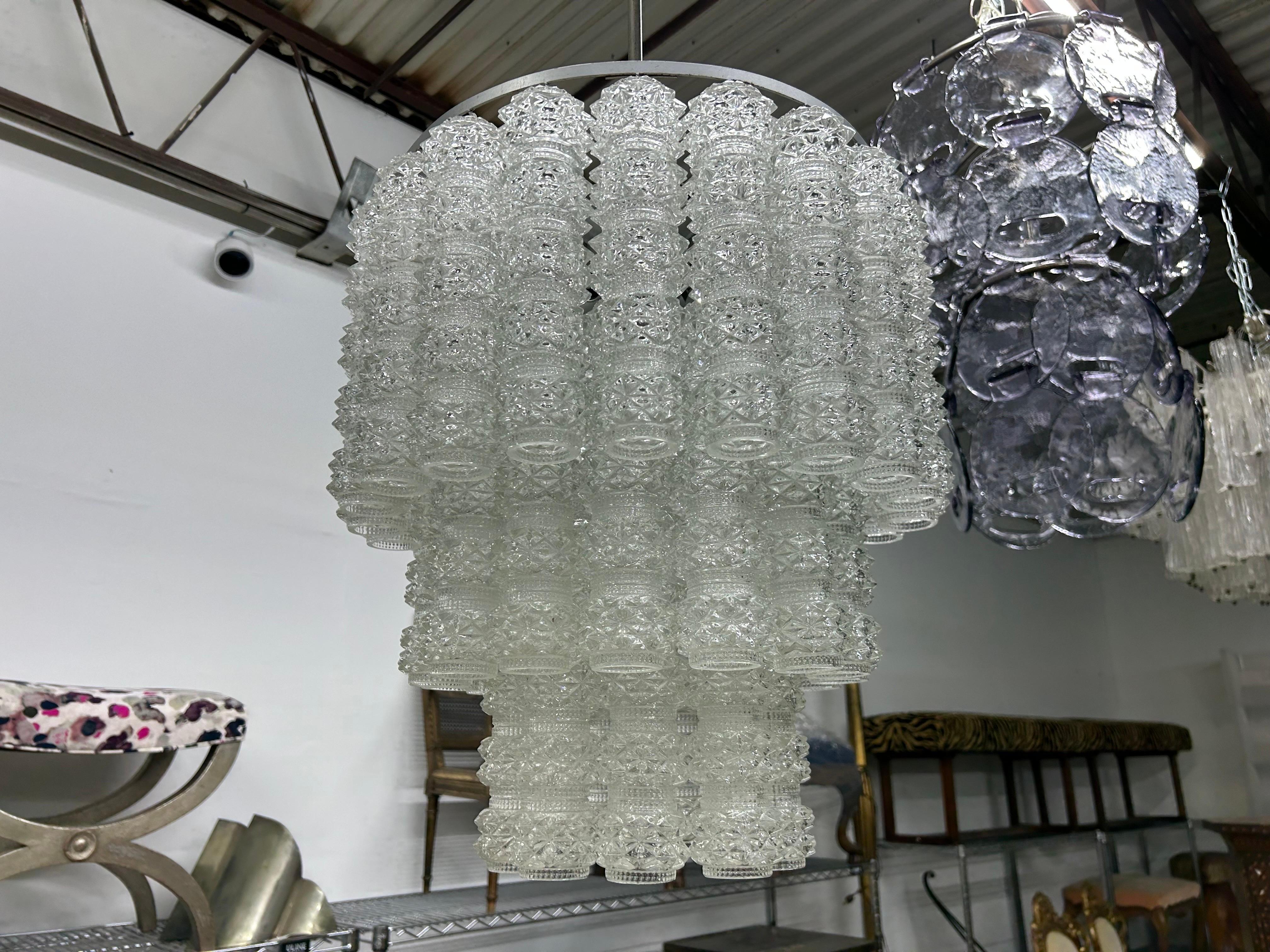 Mid-Century moderno Lampadario in vetro di Murano del metà del secolo scorso in vendita
