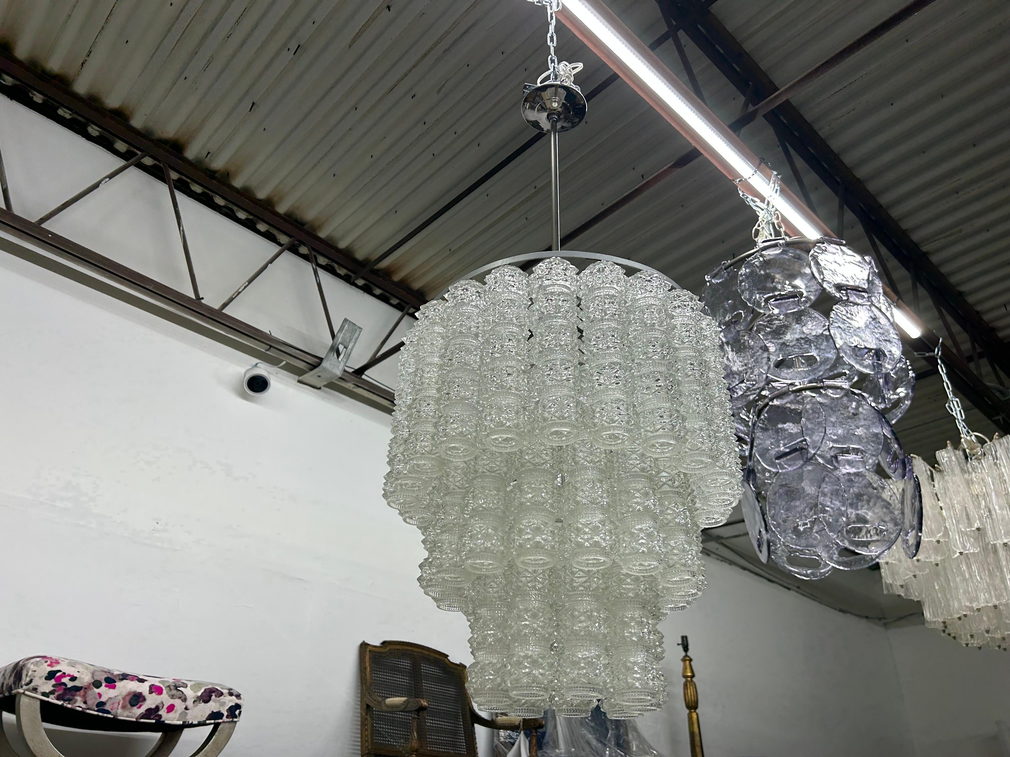 Metà XX secolo Lampadario in vetro di Murano del metà del secolo scorso in vendita