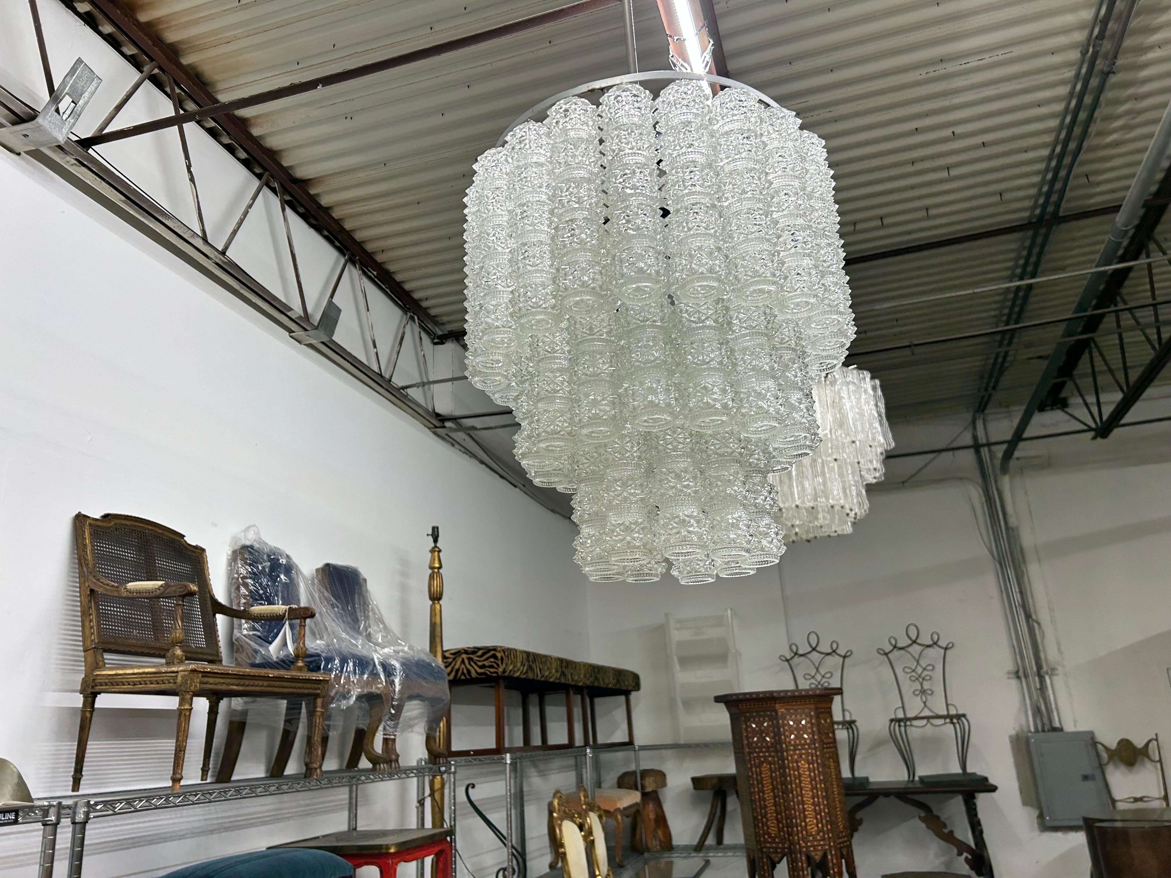 Lampadario in vetro di Murano del metà del secolo scorso in vendita 1