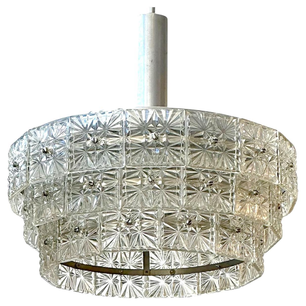 Mid - Century Murano Glass Chandelier