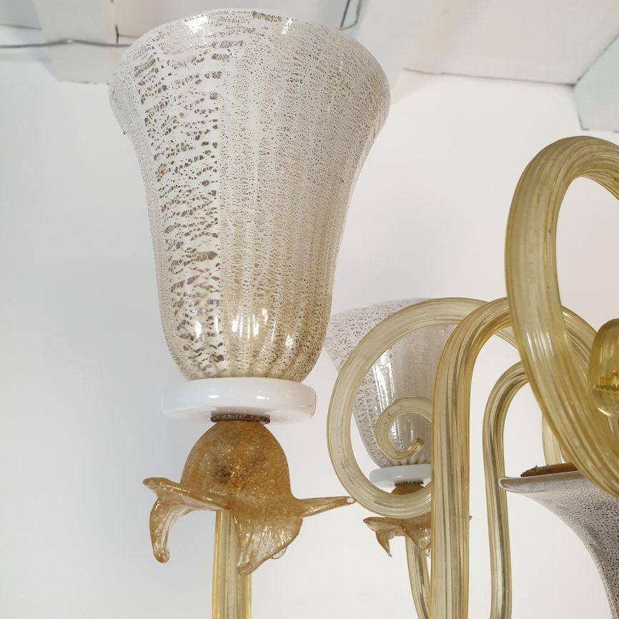 Lámpara de cristal de Murano de mediados de siglo, Italia Años 60 en venta 5