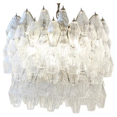 Mid-century Murano Glass Chandelier model "Polyhedr" by Carlo Scarpa, Italy