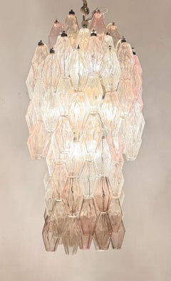 Lampadario in vetro di Murano di metà secolo "Polyhedr" di Carlo Scarpa per Venini, Italia