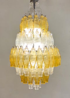 Mid-Century Murano Glass Chandelier "Polyhedr" by Carlo Scarpa for Venini, Italy