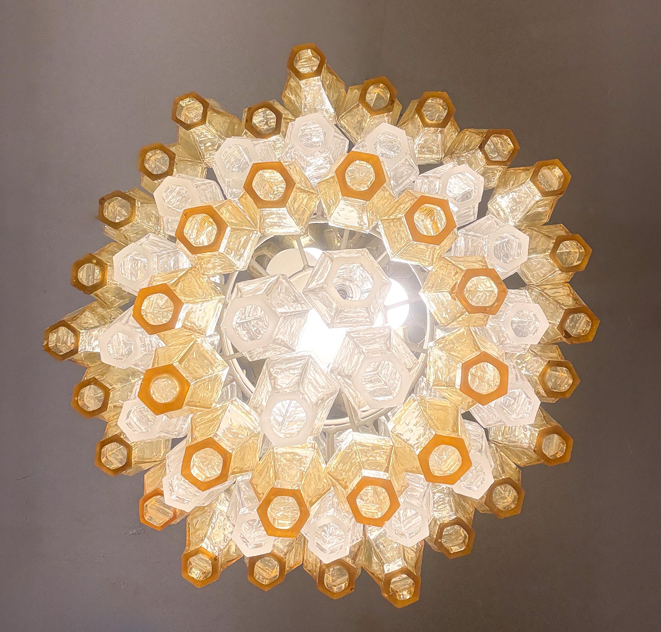 Lámpara de cristal de Murano de mediados de siglo 