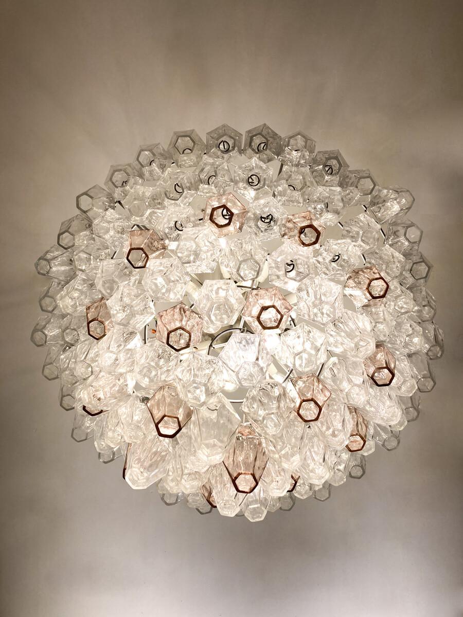 italien Lustre en verre de Murano du milieu du siècle 