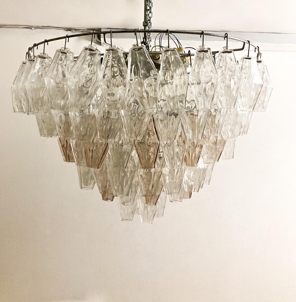 Verre Lustre en verre de Murano du milieu du siècle 