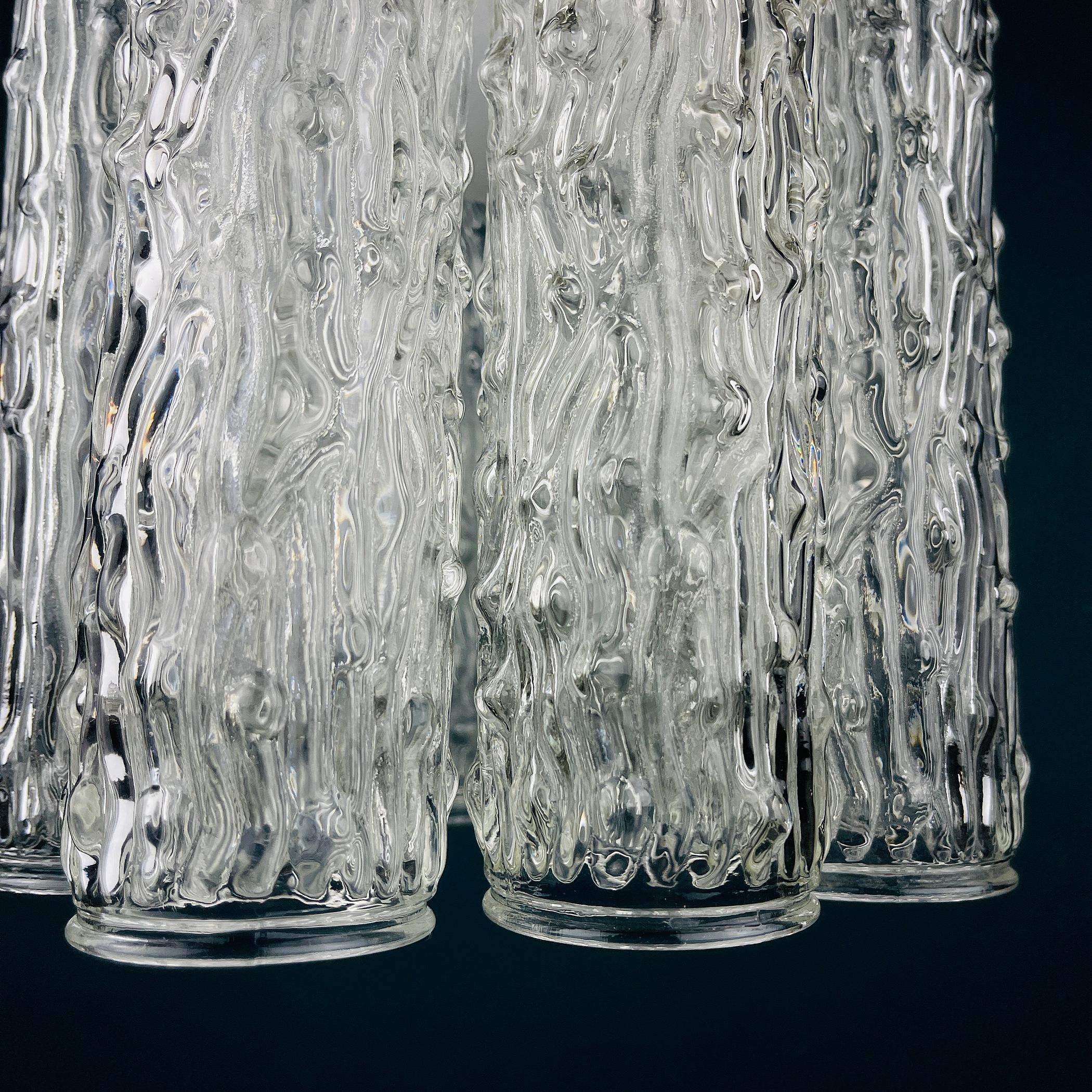 Mid-Century Murano Glass Chandelier Tronchi by Toni Zuccheri for Venini Italy 19 For Sale 4